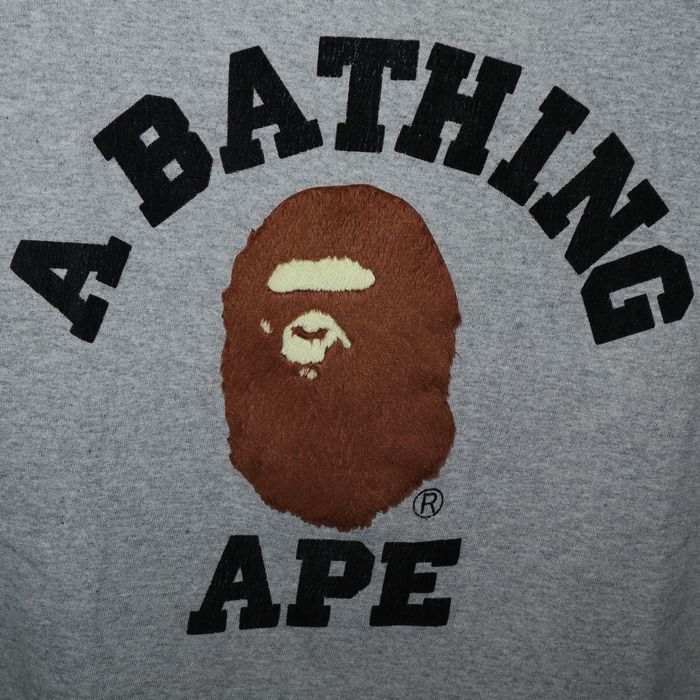 Bape Bape Furry Ape Head Logo Tee | Grailed