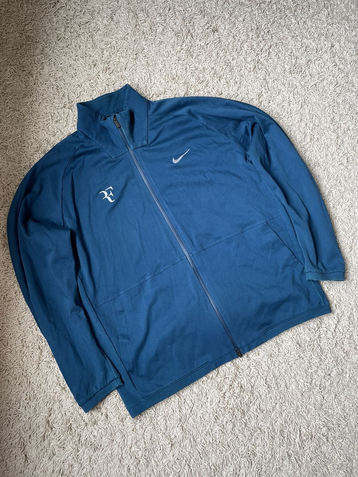 image of Nike Roger Federer Rf Tenis Track Jacket in Blue, Men's (Size 2XL)