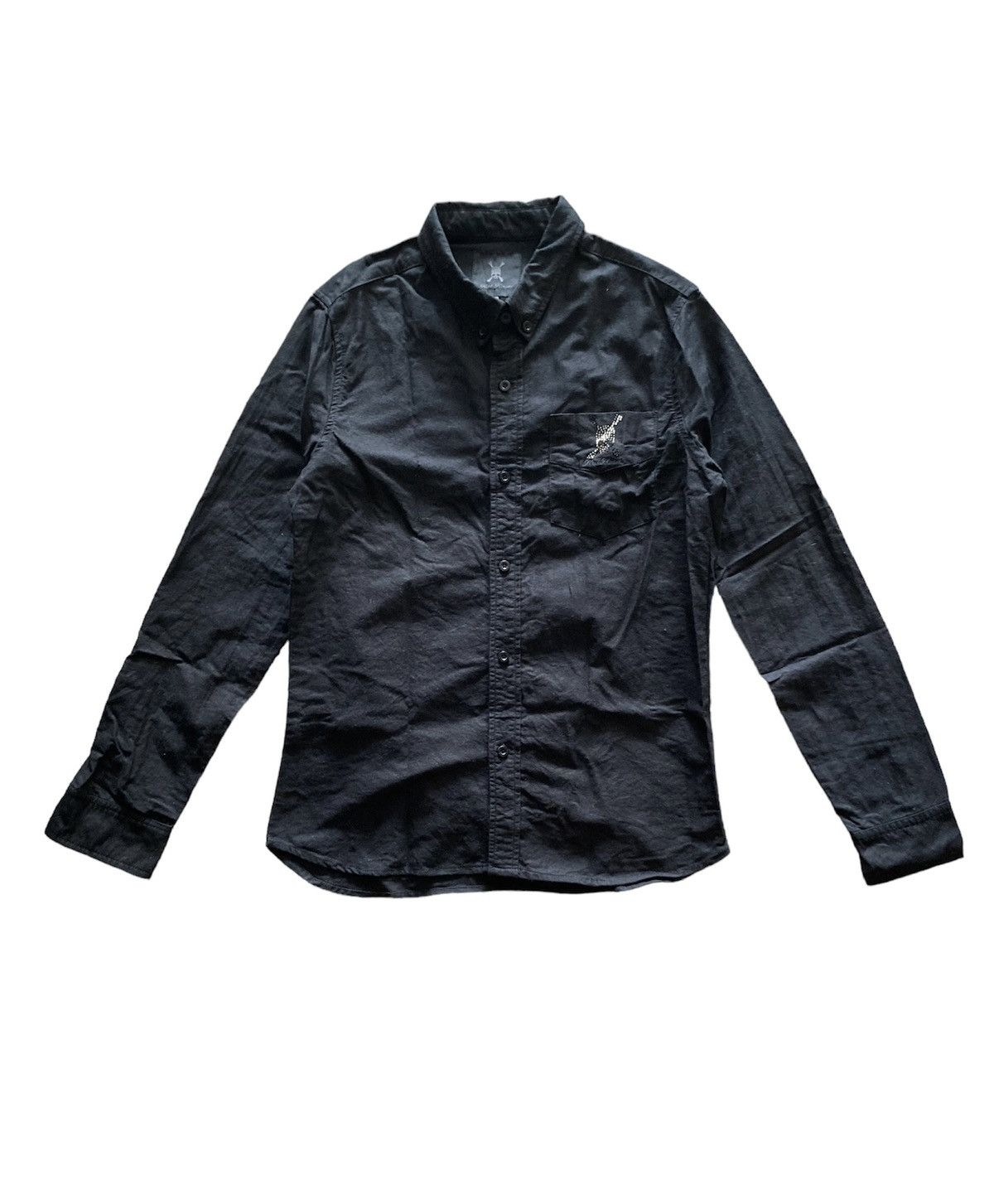 Roen Rat Roen Big Logo Skull Studded Button Up Shirts Size M / US 6-8 / IT 42-44 - 3 Thumbnail