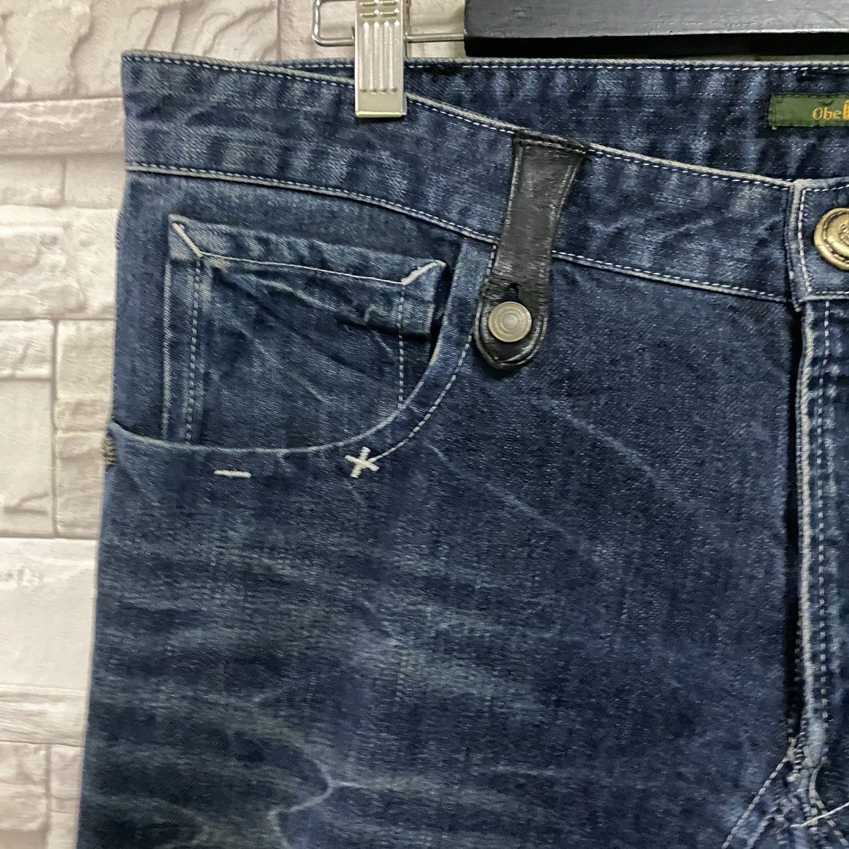 Obelisk OBELISK Denim Flare Jeans Leather Trimmed Size US 34 / EU 50 - 5 Thumbnail