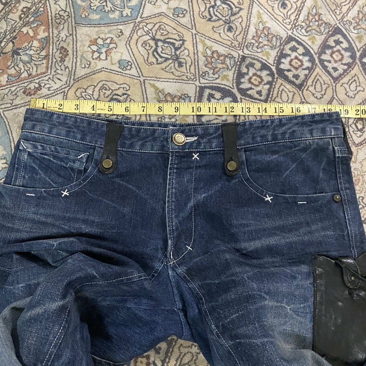 Obelisk OBELISK Denim Flare Jeans Leather Trimmed Size US 34 / EU 50 - 19 Thumbnail