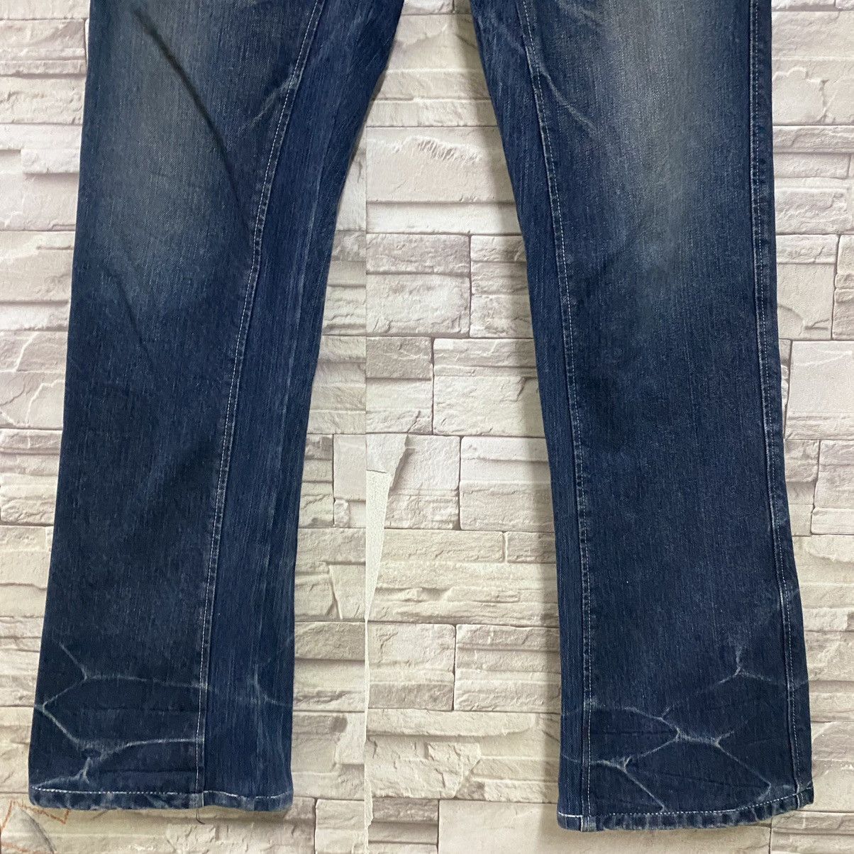 Obelisk OBELISK Denim Flare Jeans Leather Trimmed Size US 34 / EU 50 - 8 Thumbnail
