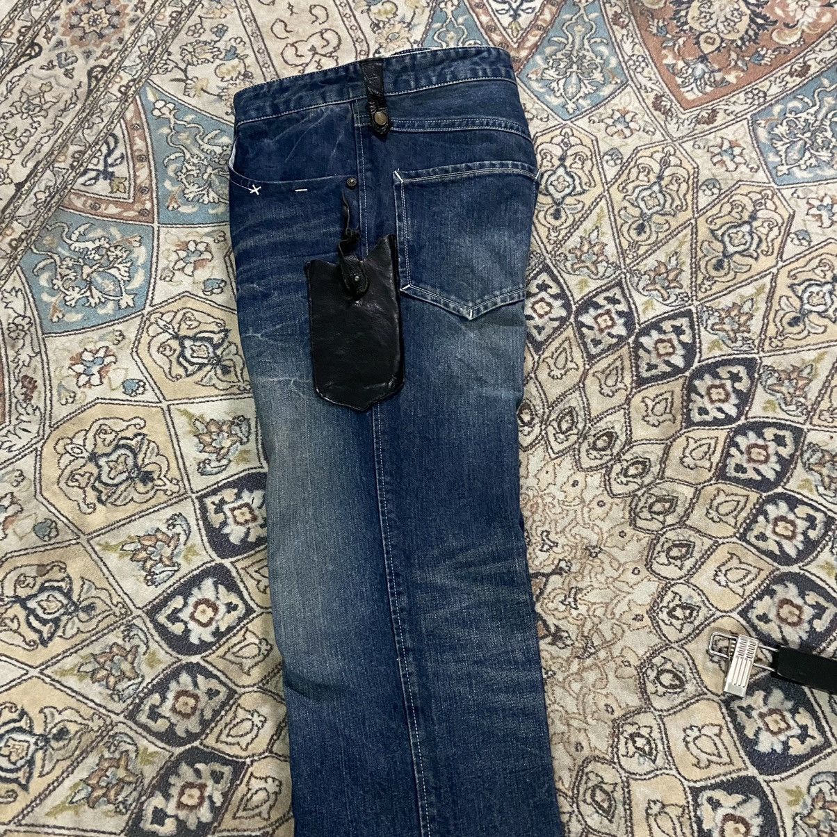 Obelisk OBELISK Denim Flare Jeans Leather Trimmed Size US 34 / EU 50 - 16 Thumbnail