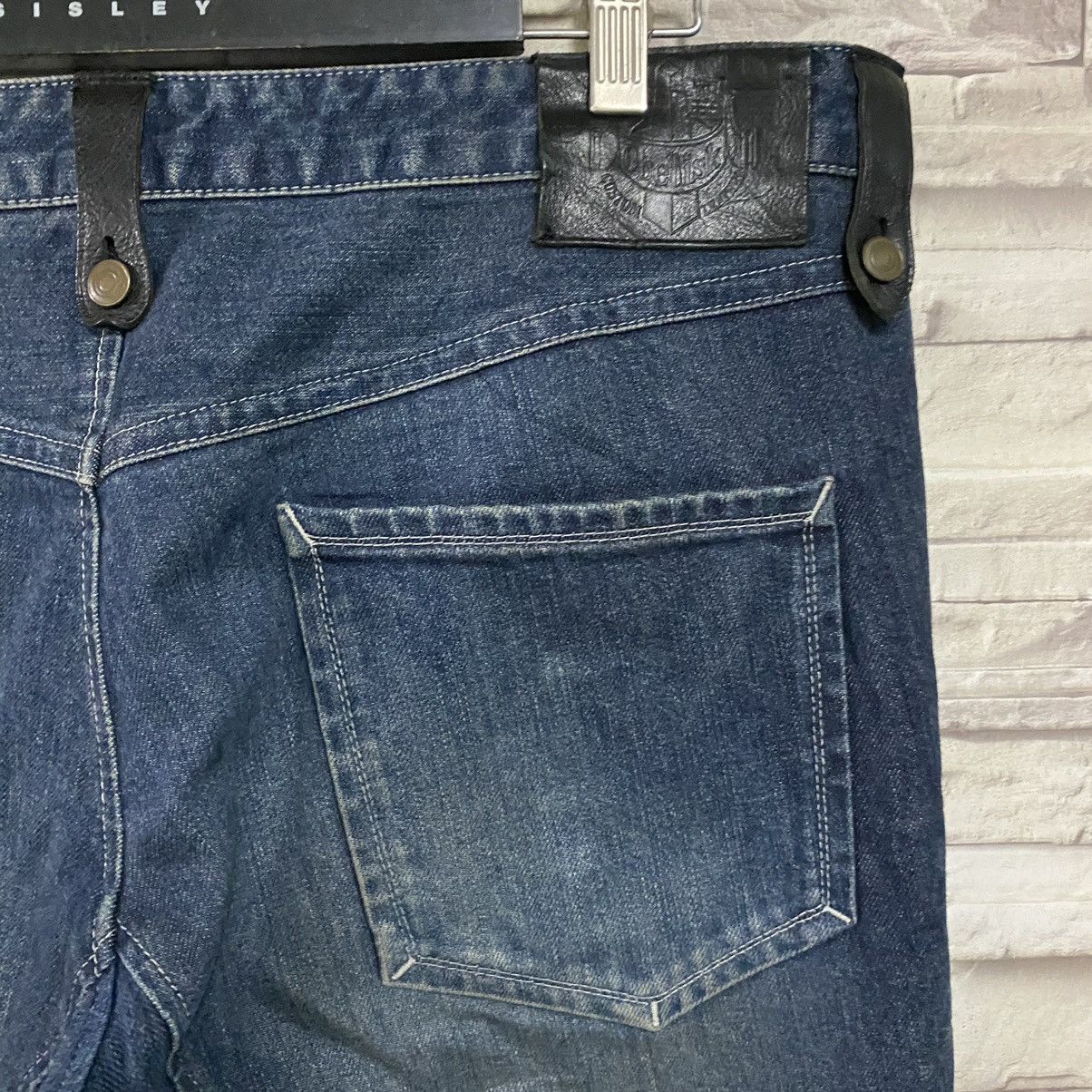 Obelisk OBELISK Denim Flare Jeans Leather Trimmed Size US 34 / EU 50 - 12 Thumbnail