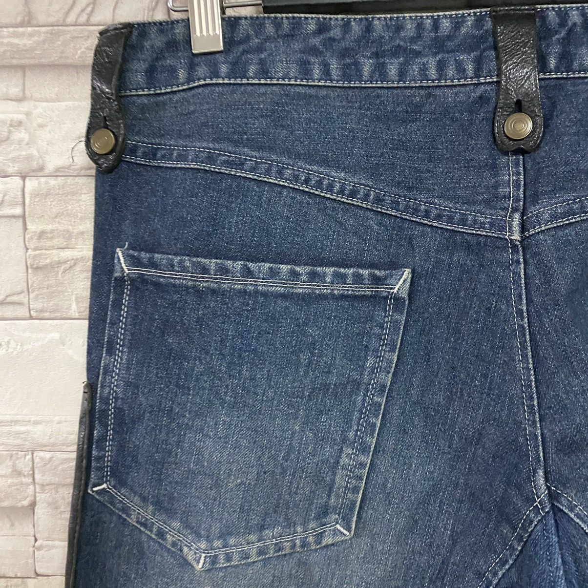 Obelisk OBELISK Denim Flare Jeans Leather Trimmed Size US 34 / EU 50 - 11 Thumbnail