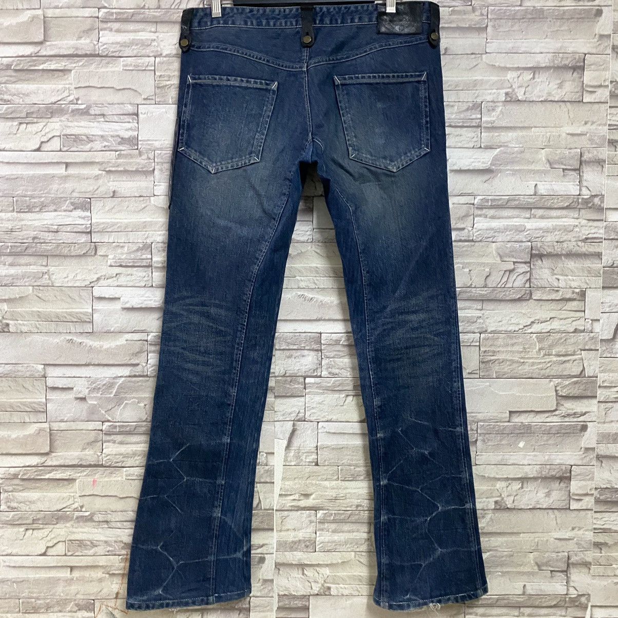 Obelisk OBELISK Denim Flare Jeans Leather Trimmed Size US 34 / EU 50 - 9 Thumbnail
