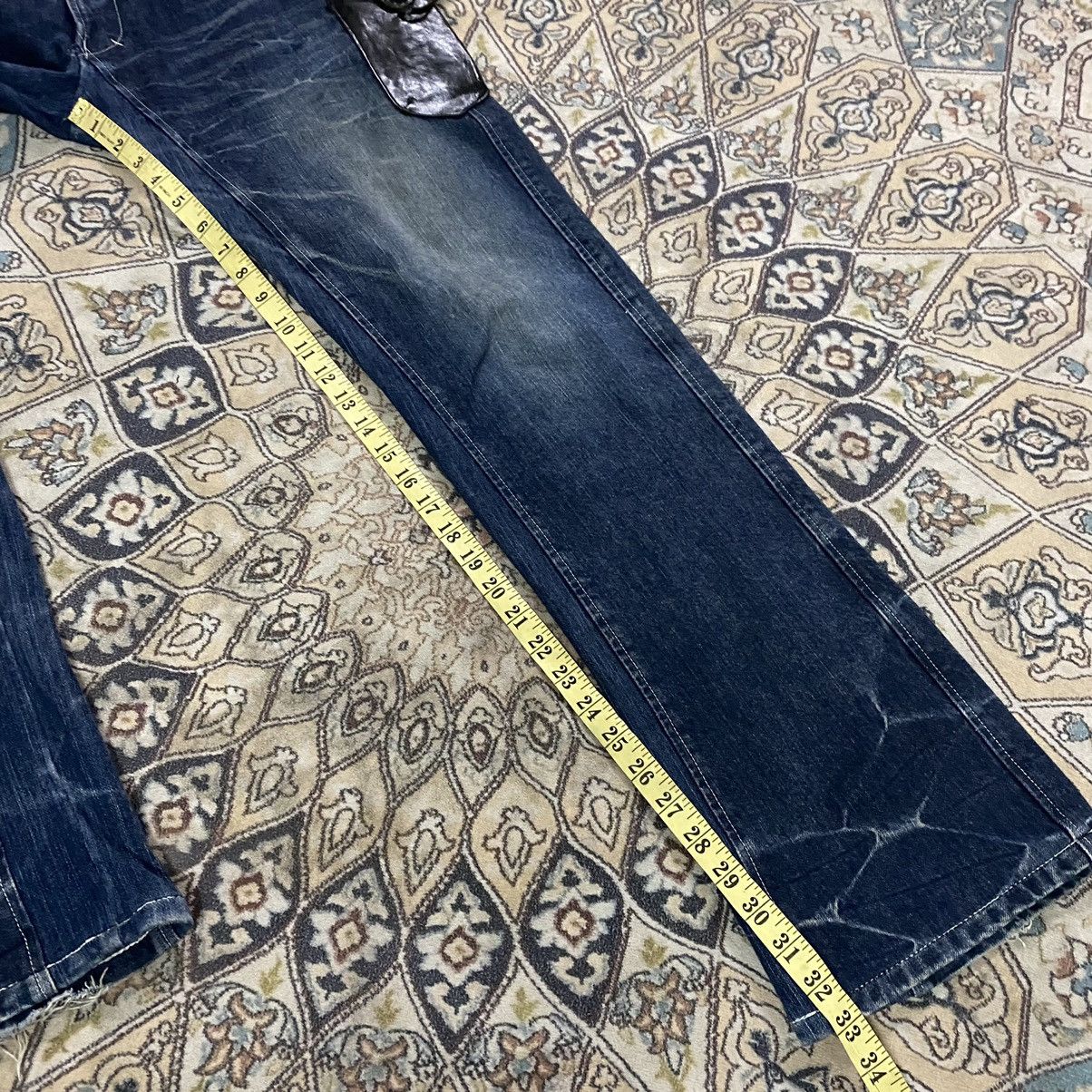 Obelisk OBELISK Denim Flare Jeans Leather Trimmed Size US 34 / EU 50 - 22 Thumbnail
