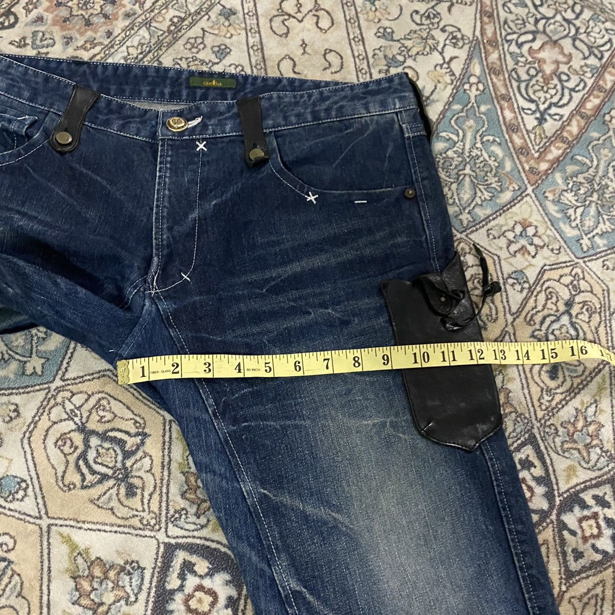 Obelisk OBELISK Denim Flare Jeans Leather Trimmed Size US 34 / EU 50 - 23 Thumbnail