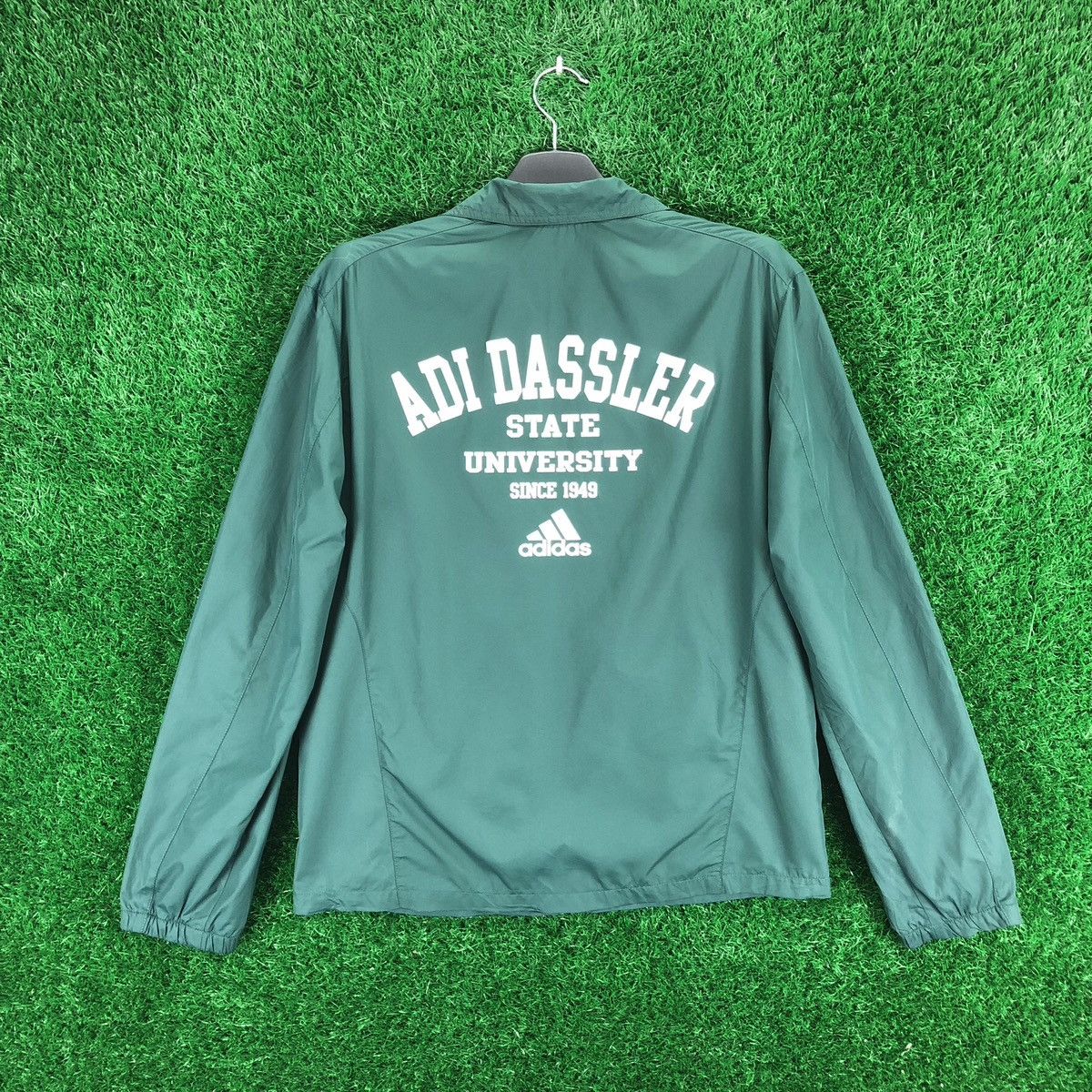 Vintage Adidas Dassler State University Nylon Zipper Sweater