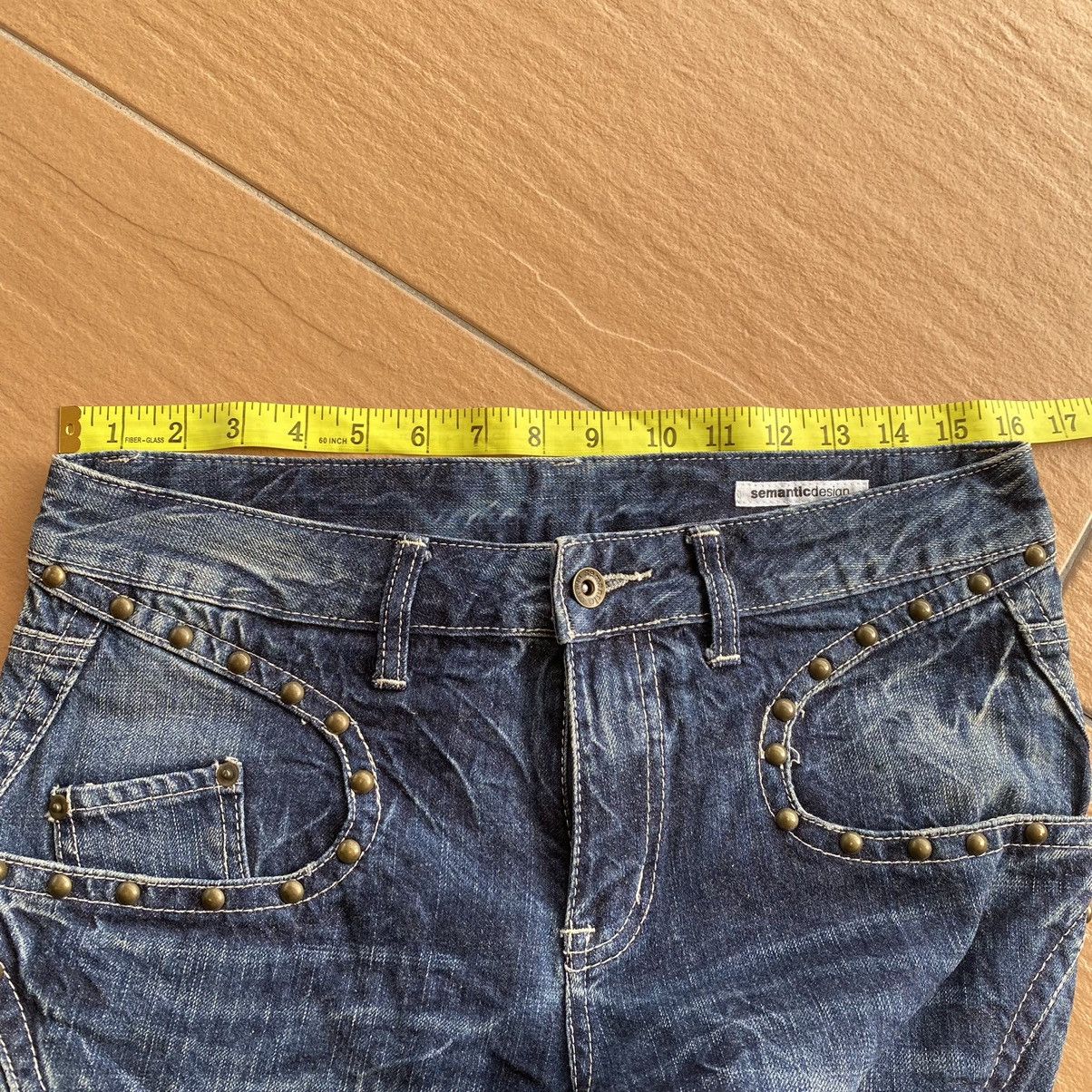 Japanese Brand Semantic Design Denim Flare Jeans Studded Size US 31 - 12 Thumbnail