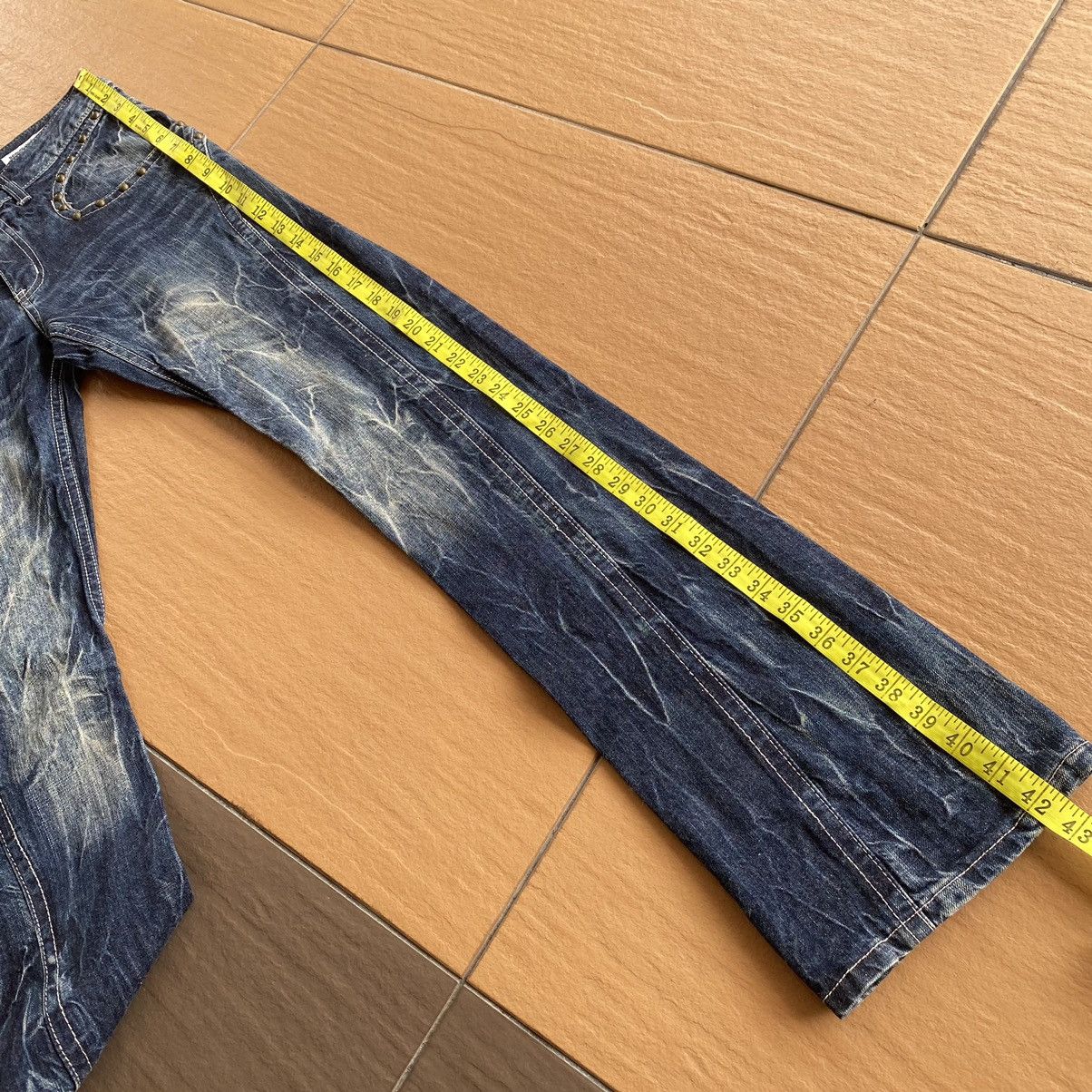 Japanese Brand Semantic Design Denim Flare Jeans Studded Size US 31 - 13 Thumbnail