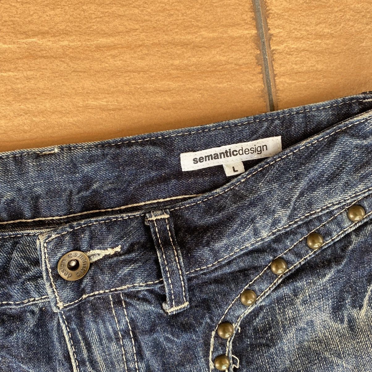 Japanese Brand Semantic Design Denim Flare Jeans Studded Size US 31 - 8 Thumbnail