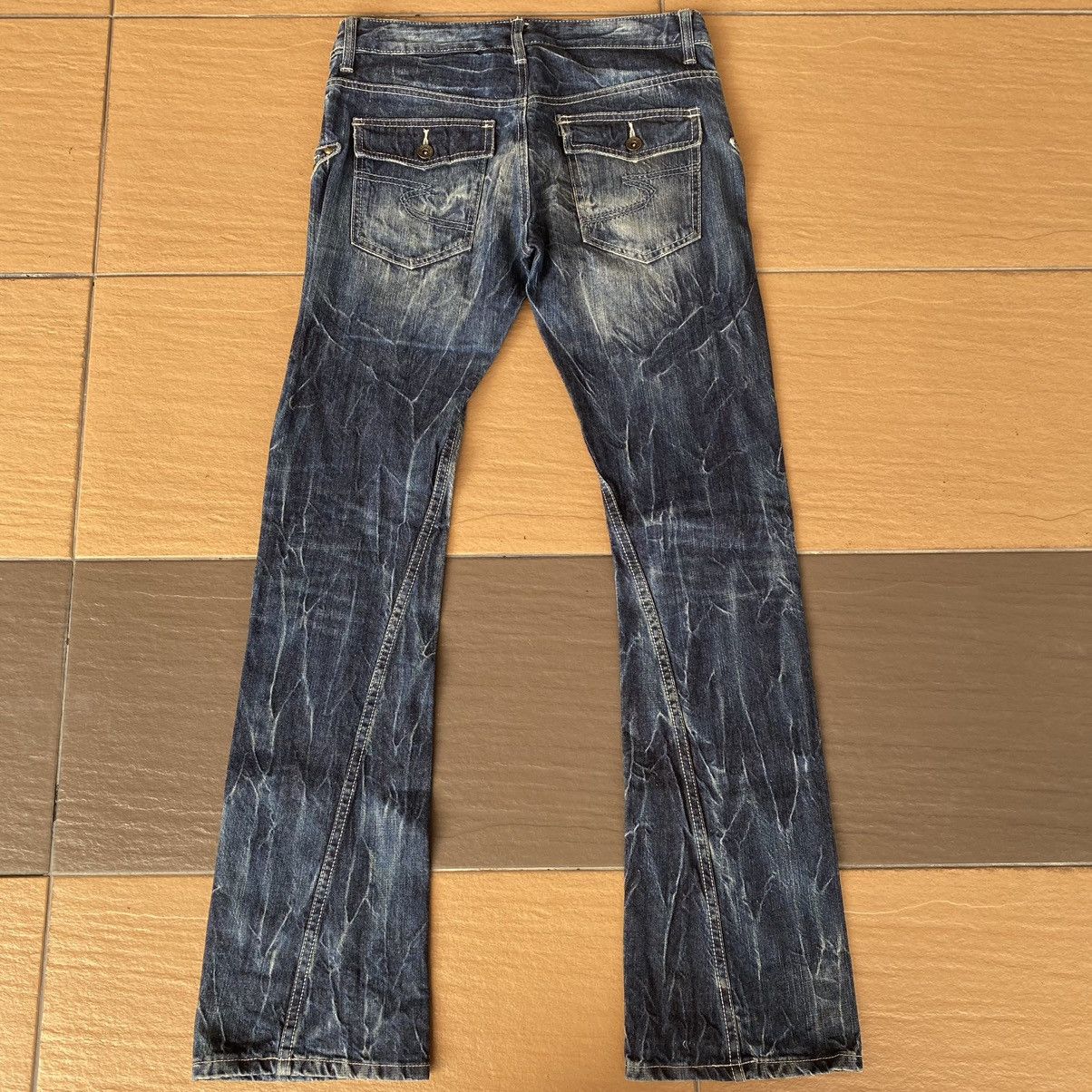Japanese Brand Semantic Design Denim Flare Jeans Studded Size US 31 - 9 Thumbnail