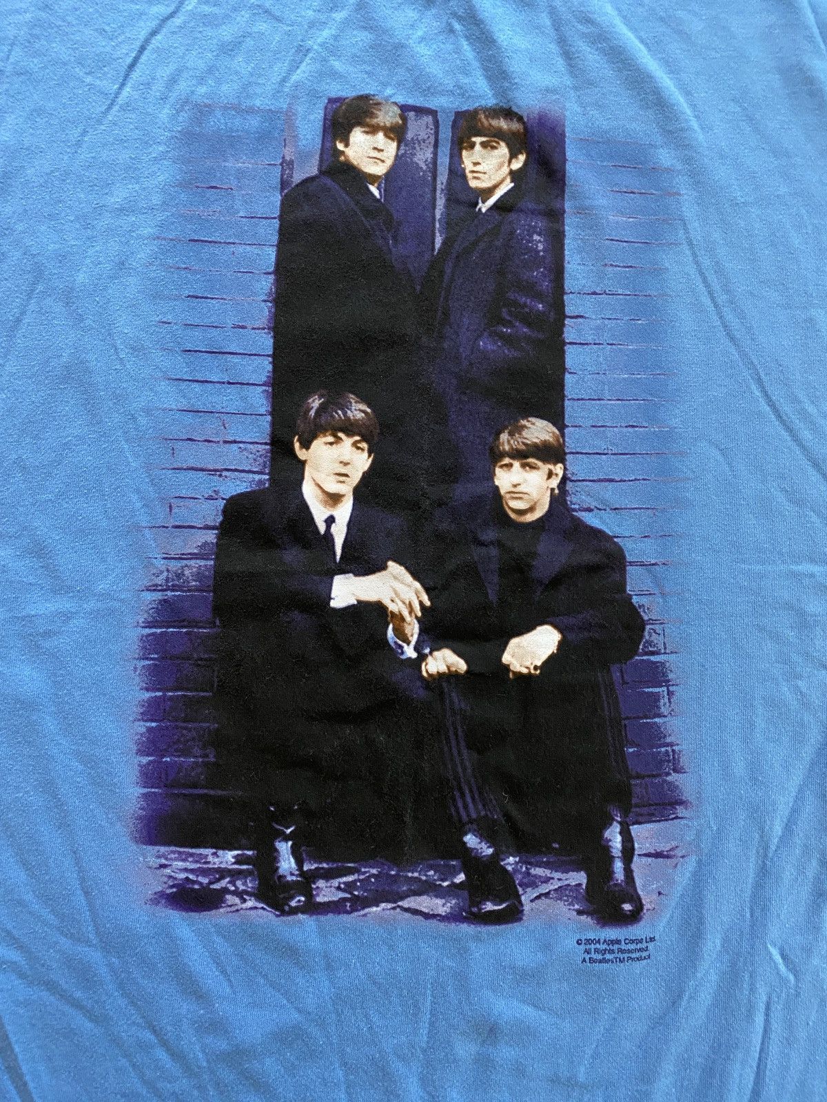 Band Tees Vintage 2004 Y2K The Beatles Cygnus Blue Oversized Tee Size US L / EU 52-54 / 3 - 6 Thumbnail