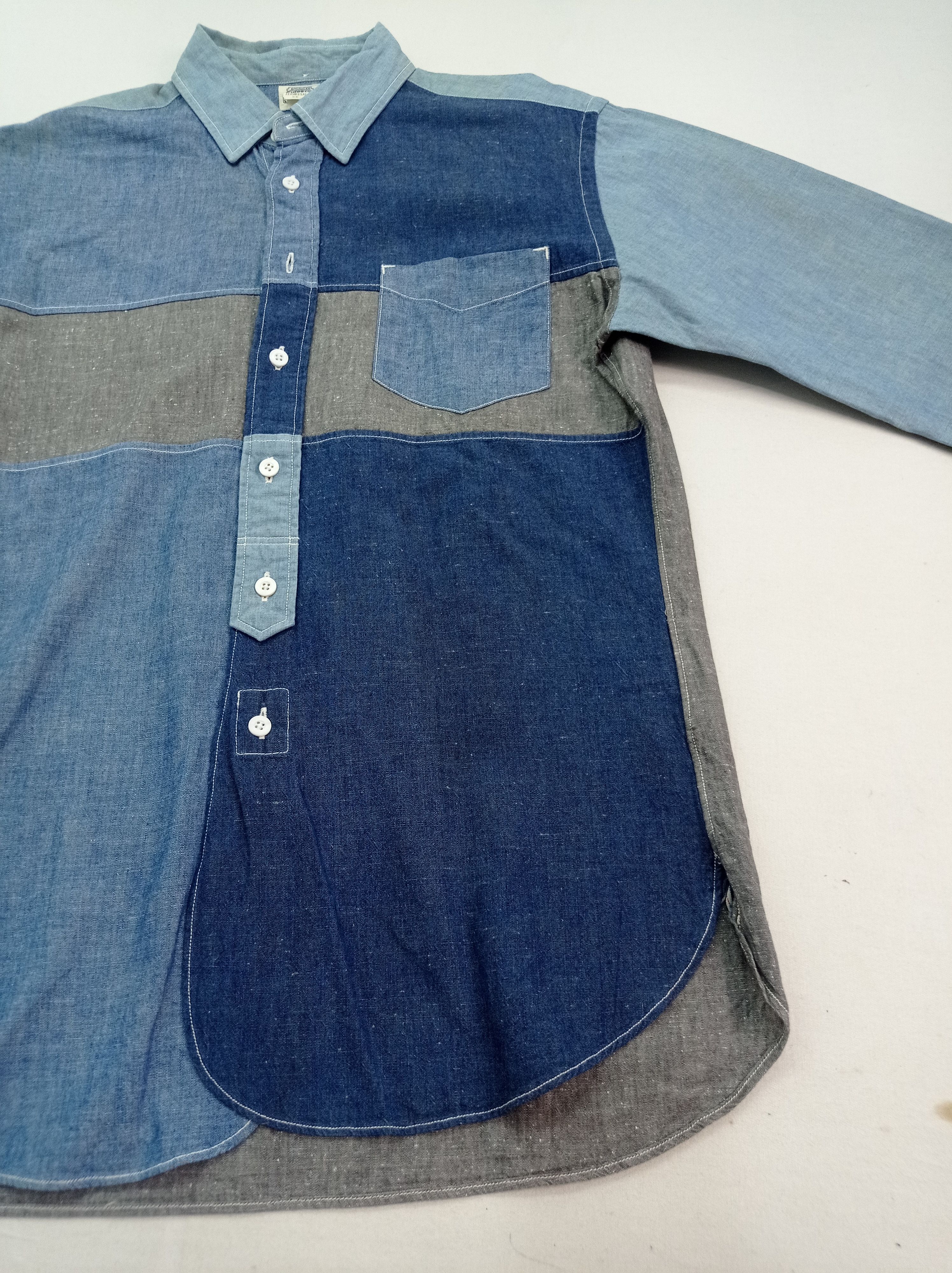 J.S. Homestead 🔥J.s Homestead Patchwork Shirt Button Up Size US M / EU 48-50 / 2 - 12 Thumbnail