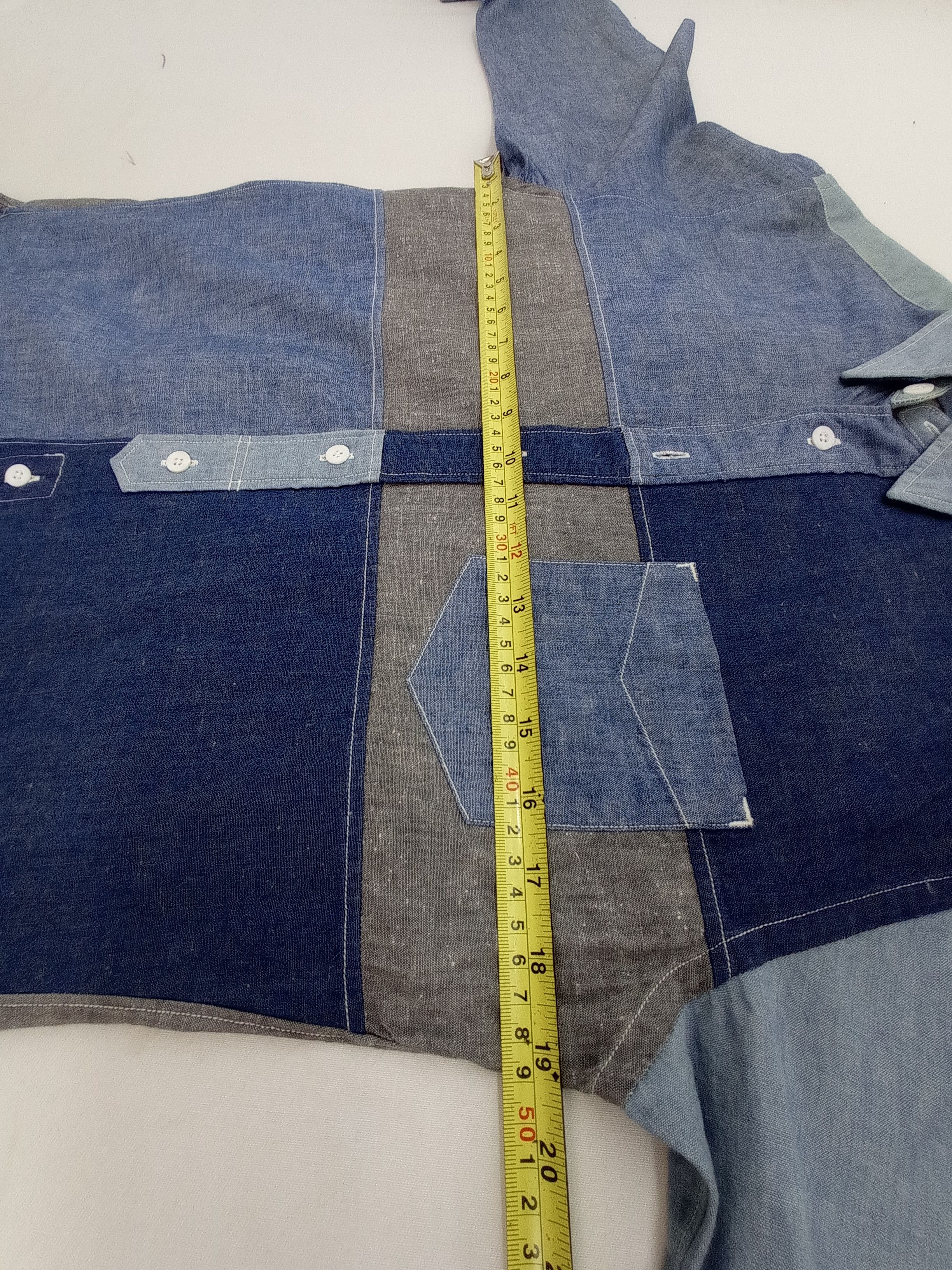 J.S. Homestead 🔥J.s Homestead Patchwork Shirt Button Up Size US M / EU 48-50 / 2 - 15 Thumbnail