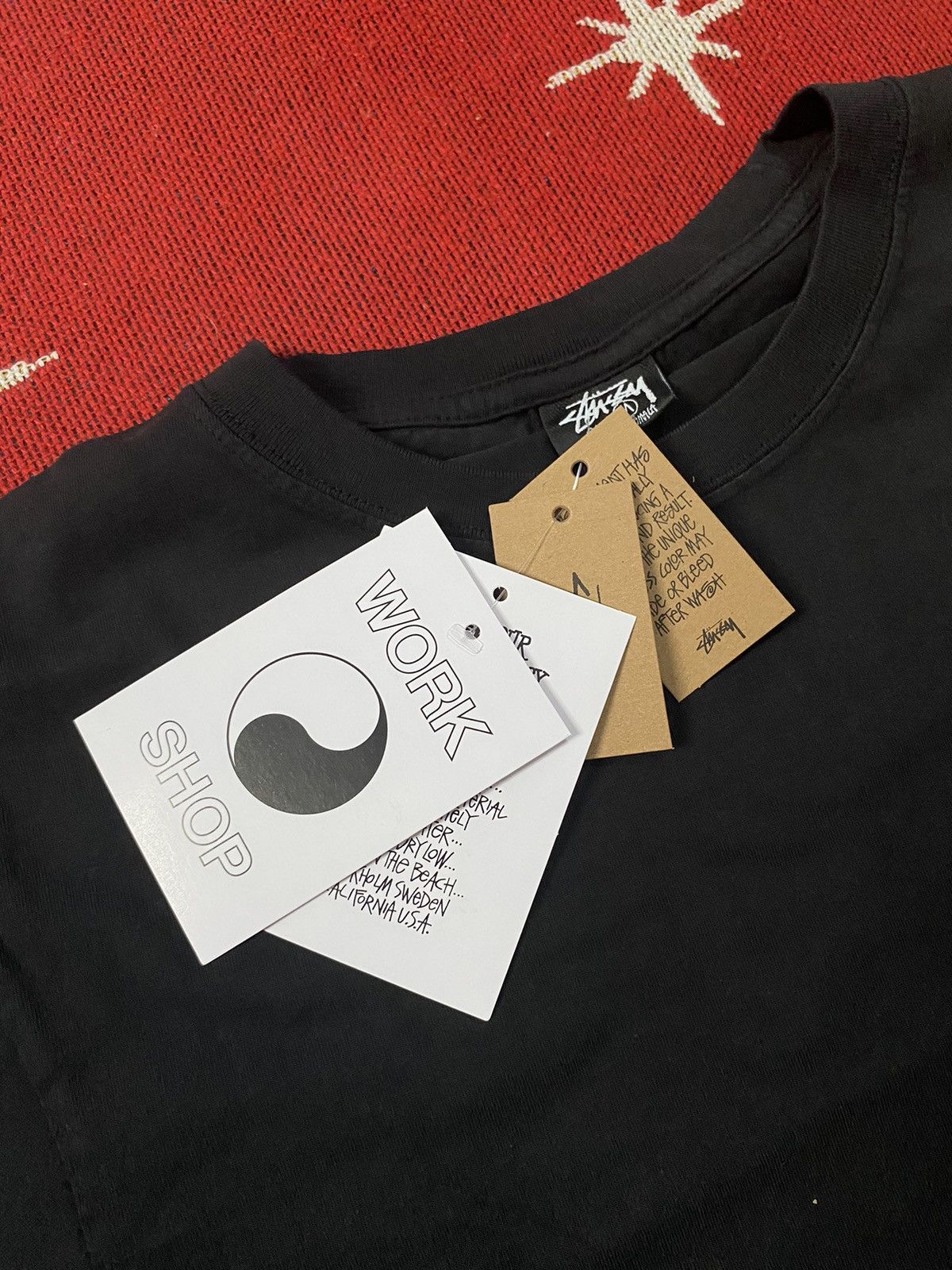 Our Legacy × Stussy Stussy OL Surfman 2 Pig. Dyed Tee - Black Size US M / EU 48-50 / 2 - 4 Thumbnail