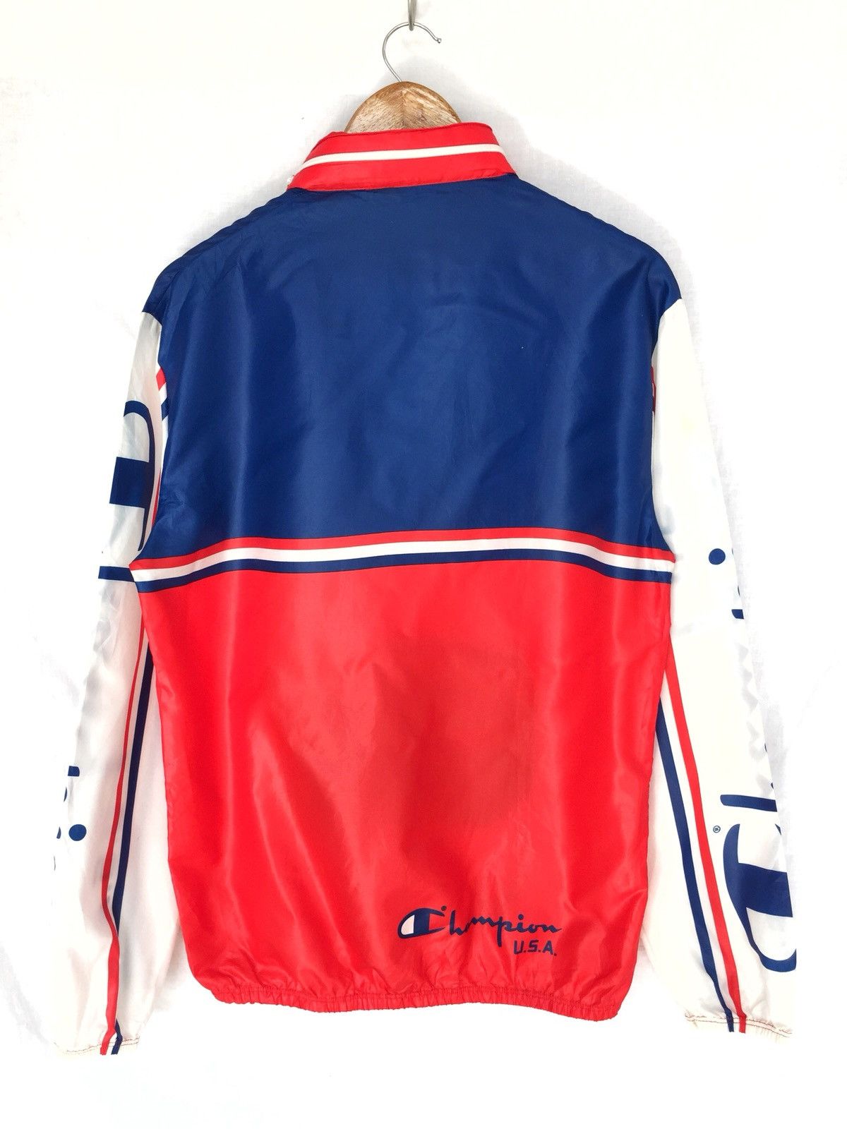Champion HEAT🔥Champion 90s Abstract Color Zip Nylon Jacket Size US L / EU 52-54 / 3 - 6 Thumbnail