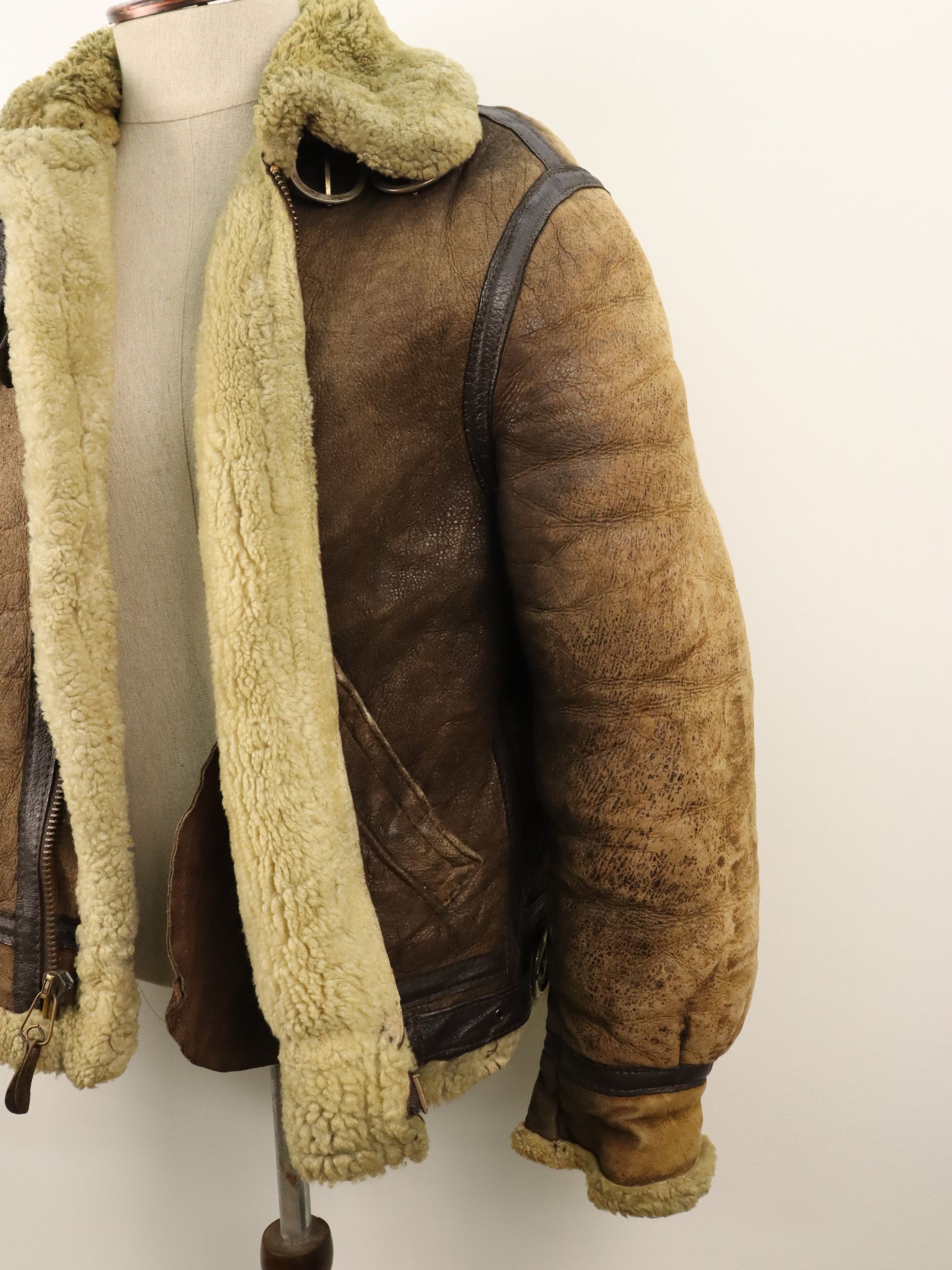 Schott Schott Type B-3 Bomber Flight Shearling Leather USAAF Jkt Size US M / EU 48-50 / 2 - 15 Thumbnail