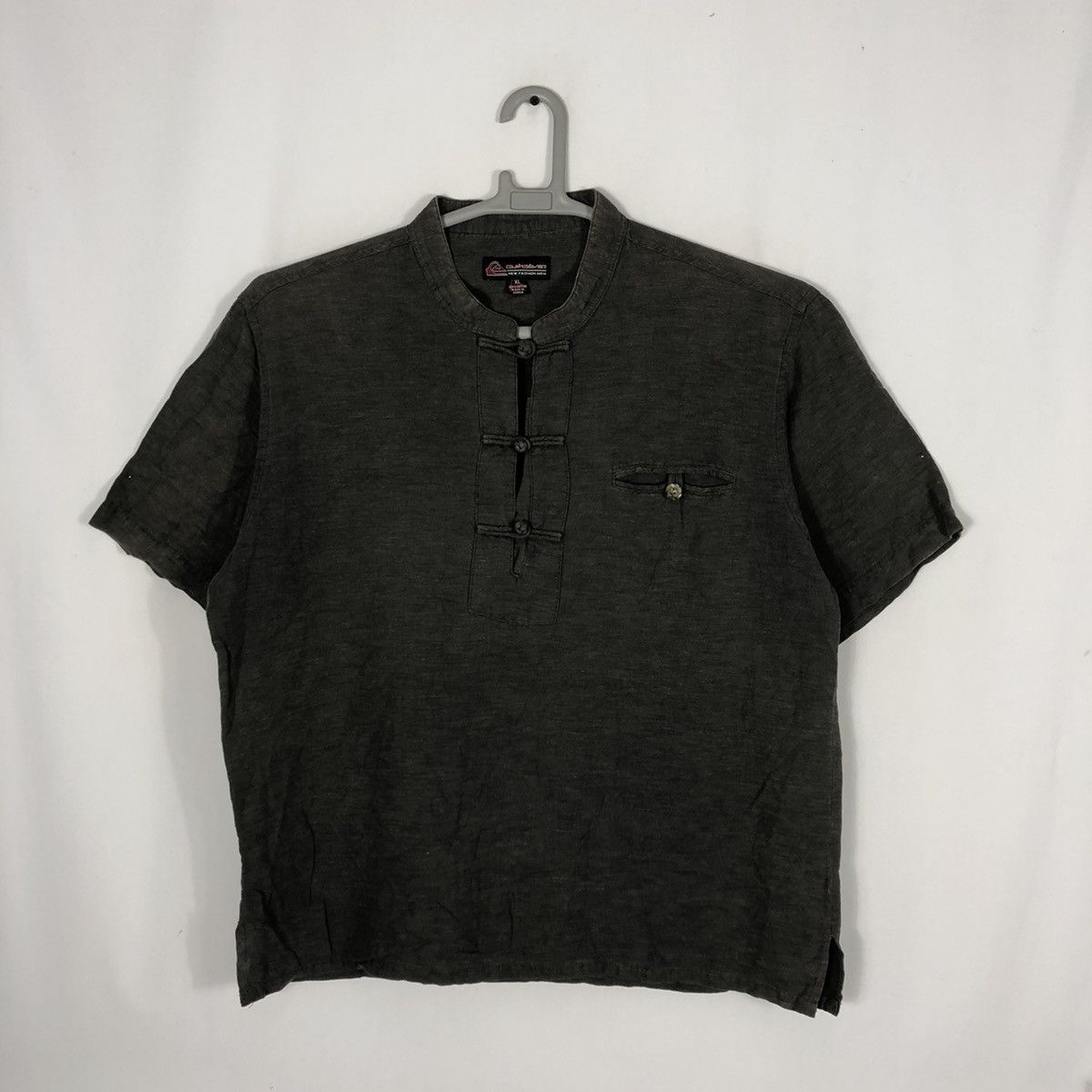 Quiksilver × Vintage 🔥Rare🔥Vintage Quiksilver Nice Fashion Mandarin Collar Shirts Size US L / EU 52-54 / 3 - 1 Thumbnail