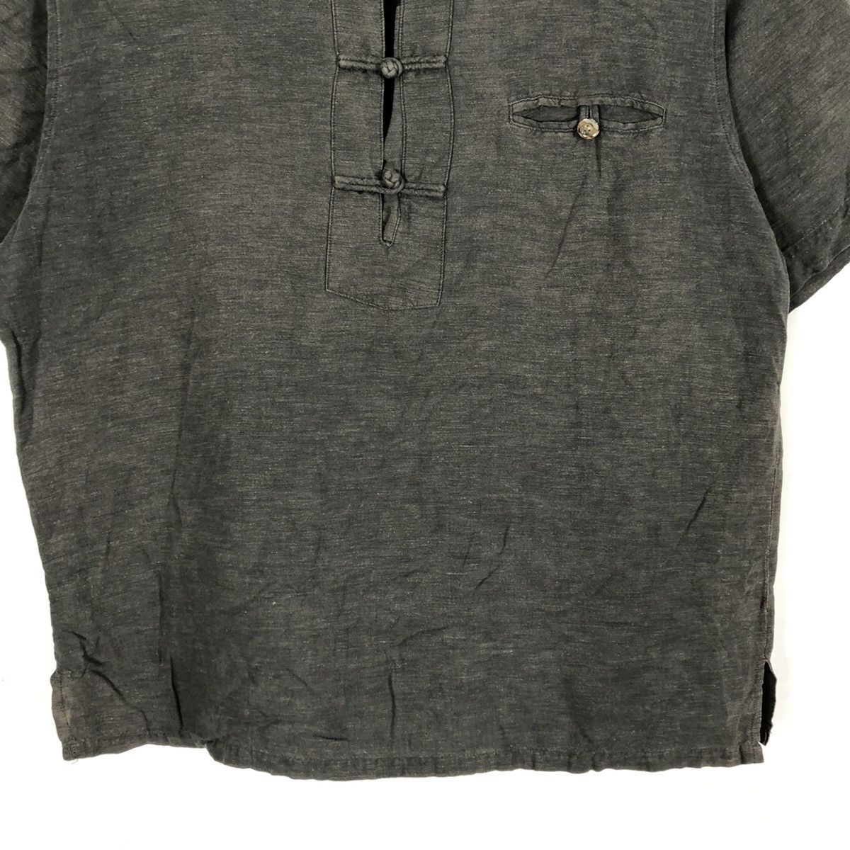 Quiksilver × Vintage 🔥Rare🔥Vintage Quiksilver Nice Fashion Mandarin Collar Shirts Size US L / EU 52-54 / 3 - 3 Thumbnail