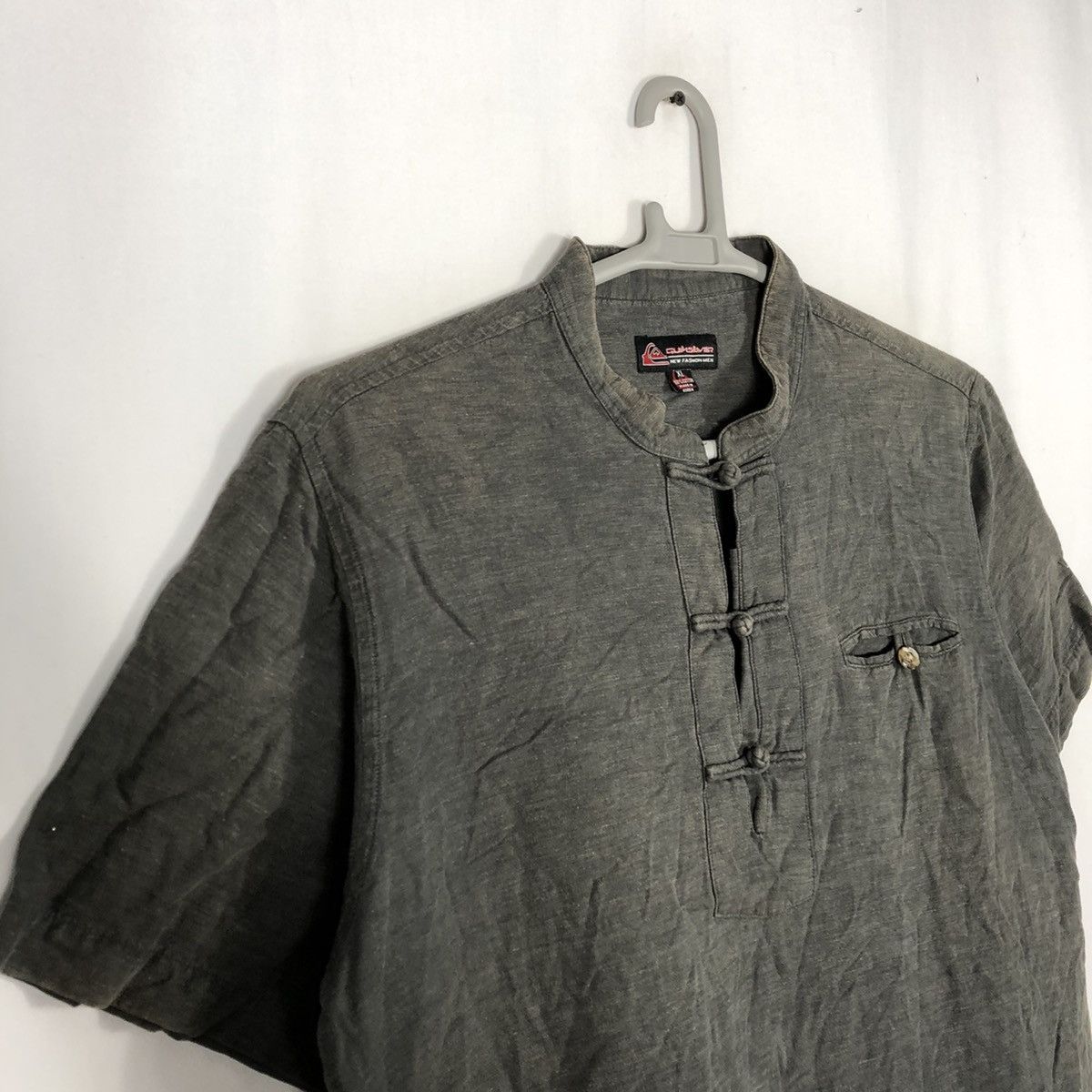Quiksilver × Vintage 🔥Rare🔥Vintage Quiksilver Nice Fashion Mandarin Collar Shirts Size US L / EU 52-54 / 3 - 7 Thumbnail