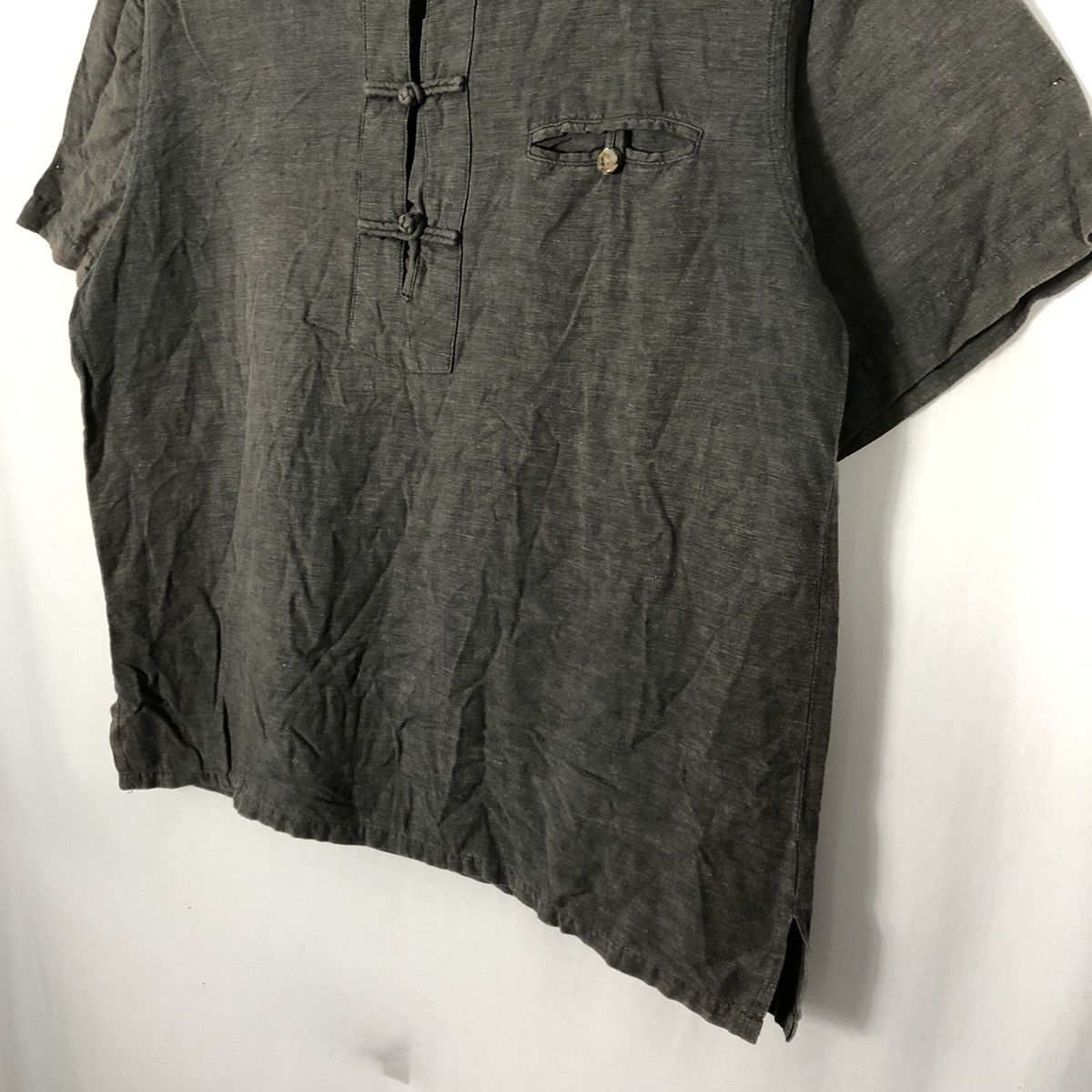 Quiksilver × Vintage 🔥Rare🔥Vintage Quiksilver Nice Fashion Mandarin Collar Shirts Size US L / EU 52-54 / 3 - 6 Thumbnail