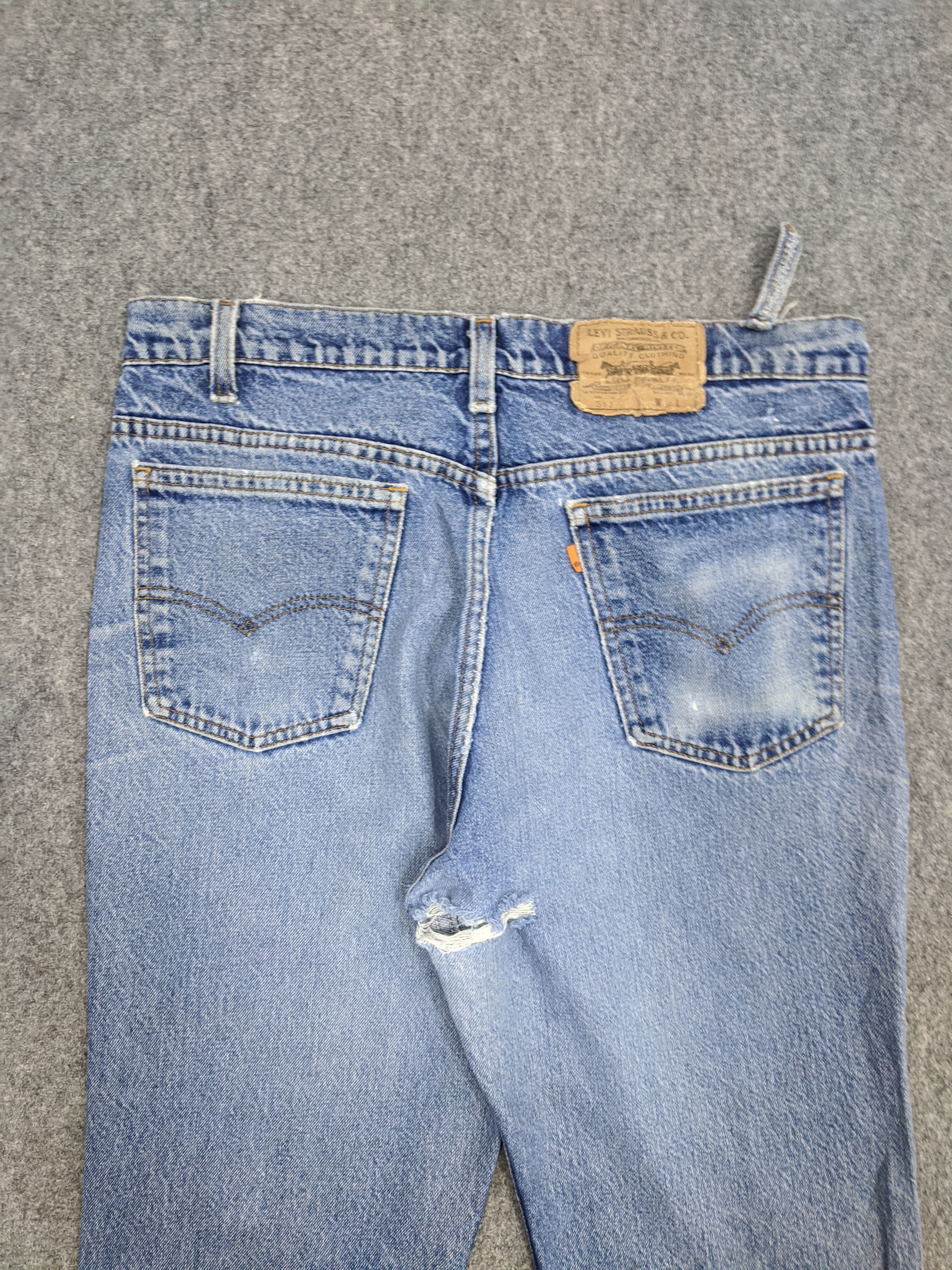 Levi's × Vintage Vintage 80s Levis 517 Orange Tab Flared Jeans DP0877 Size US 35 - 9 Thumbnail