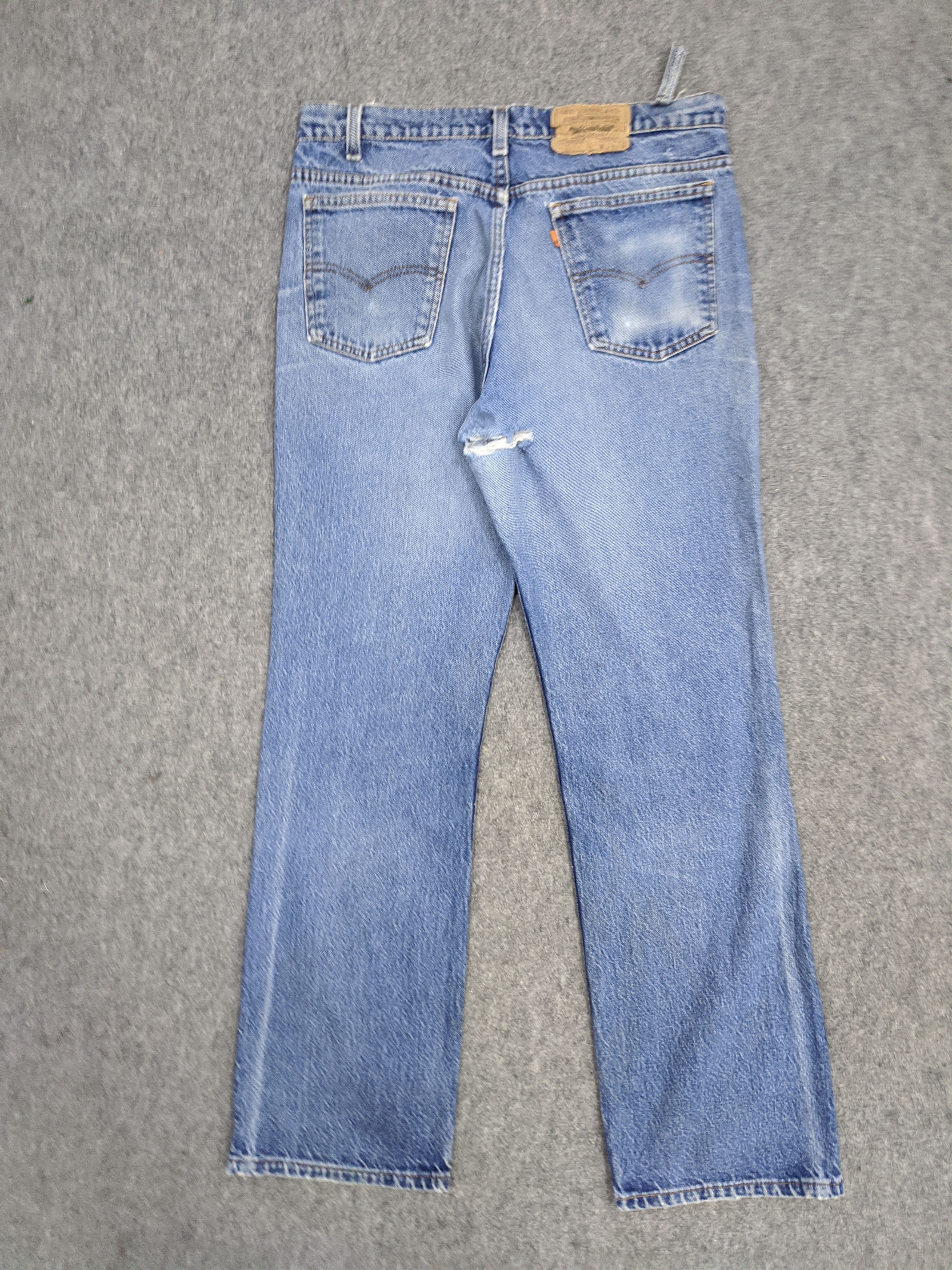 Levi's × Vintage Vintage 80s Levis 517 Orange Tab Flared Jeans DP0877 Size US 35 - 8 Thumbnail