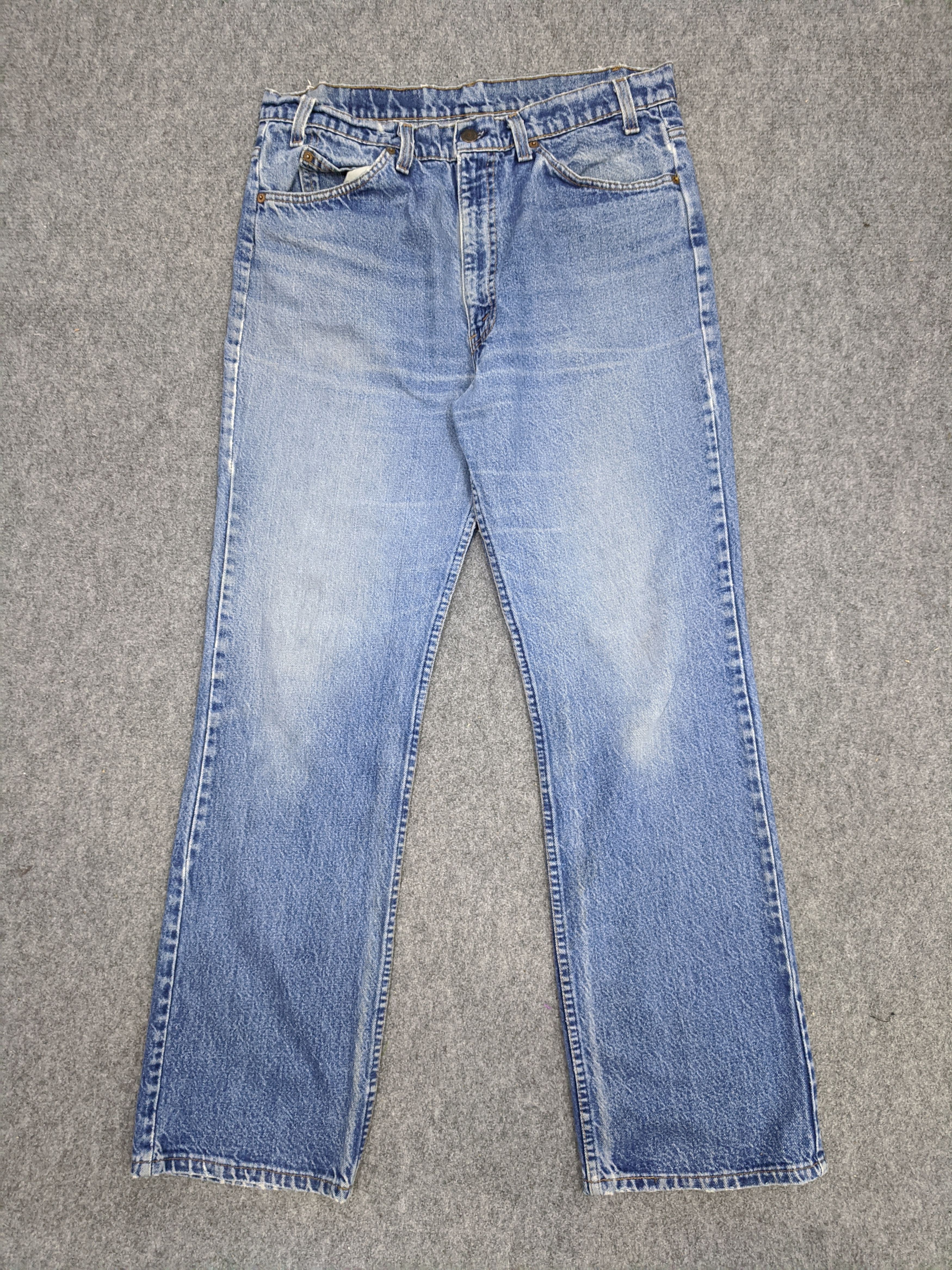 image of 80's Levis 517 Orange Tab Flared Jeans in Light Blue Jeans, Men's (Size 35)