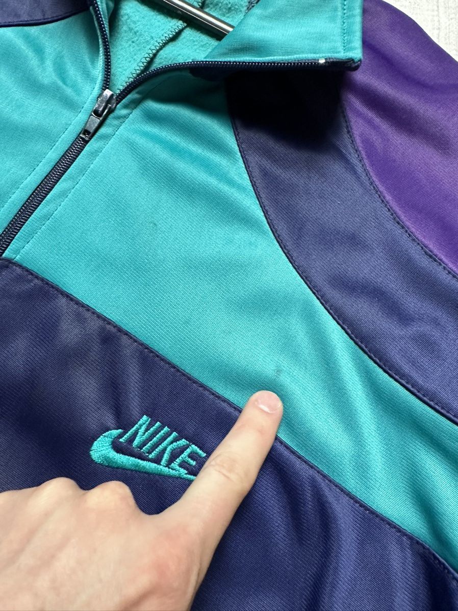 Nike × Vintage Vintage Nike track suit size L/XL logo purple/ navy Size US XL / EU 56 / 4 - 4 Thumbnail