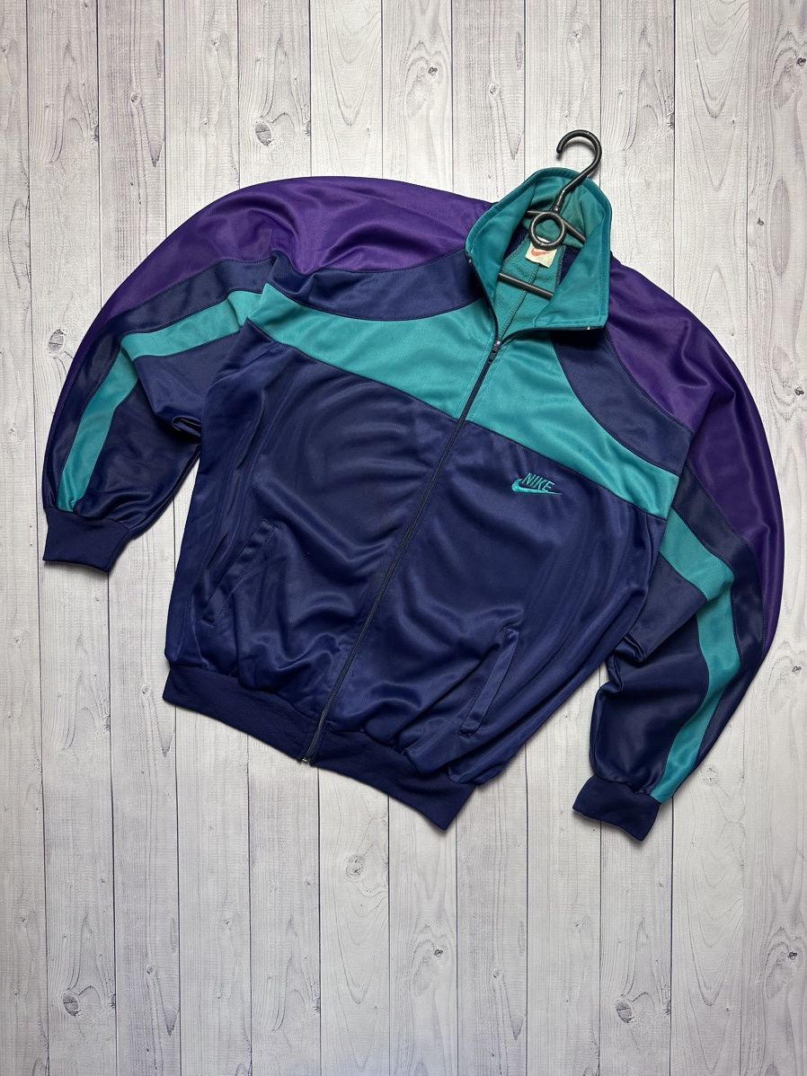 Nike × Vintage Vintage Nike track suit size L/XL logo purple/ navy Size US XL / EU 56 / 4 - 2 Thumbnail