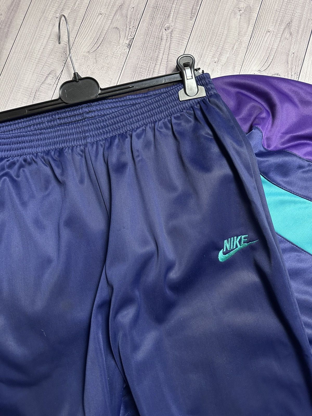 Nike × Vintage Vintage Nike track suit size L/XL logo purple/ navy Size US XL / EU 56 / 4 - 8 Thumbnail