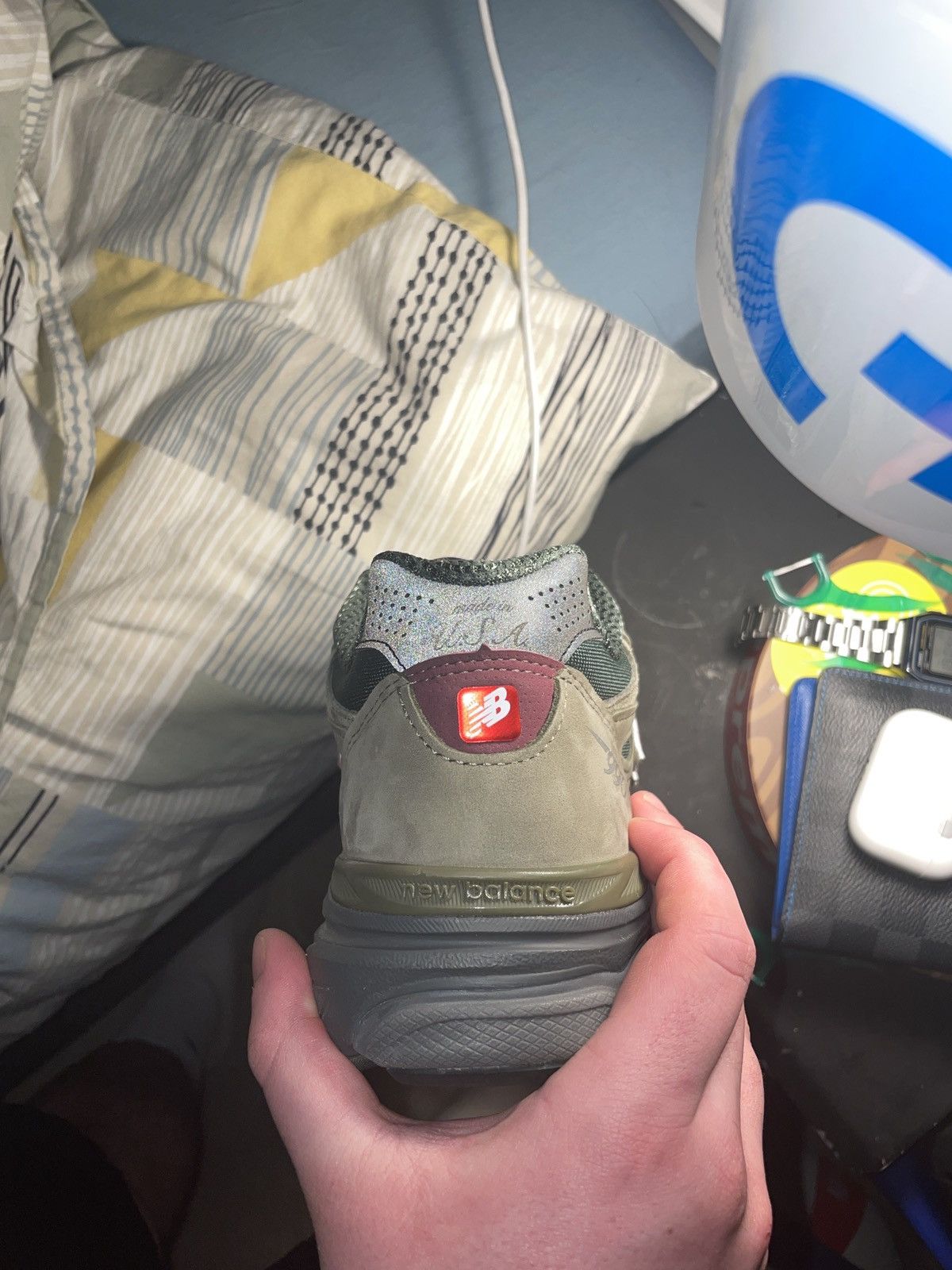 Aime Leon Dore × New Balance New balance 990v3 Teddy Santis green/purple Size US 8.5 / EU 41-42 - 8 Thumbnail