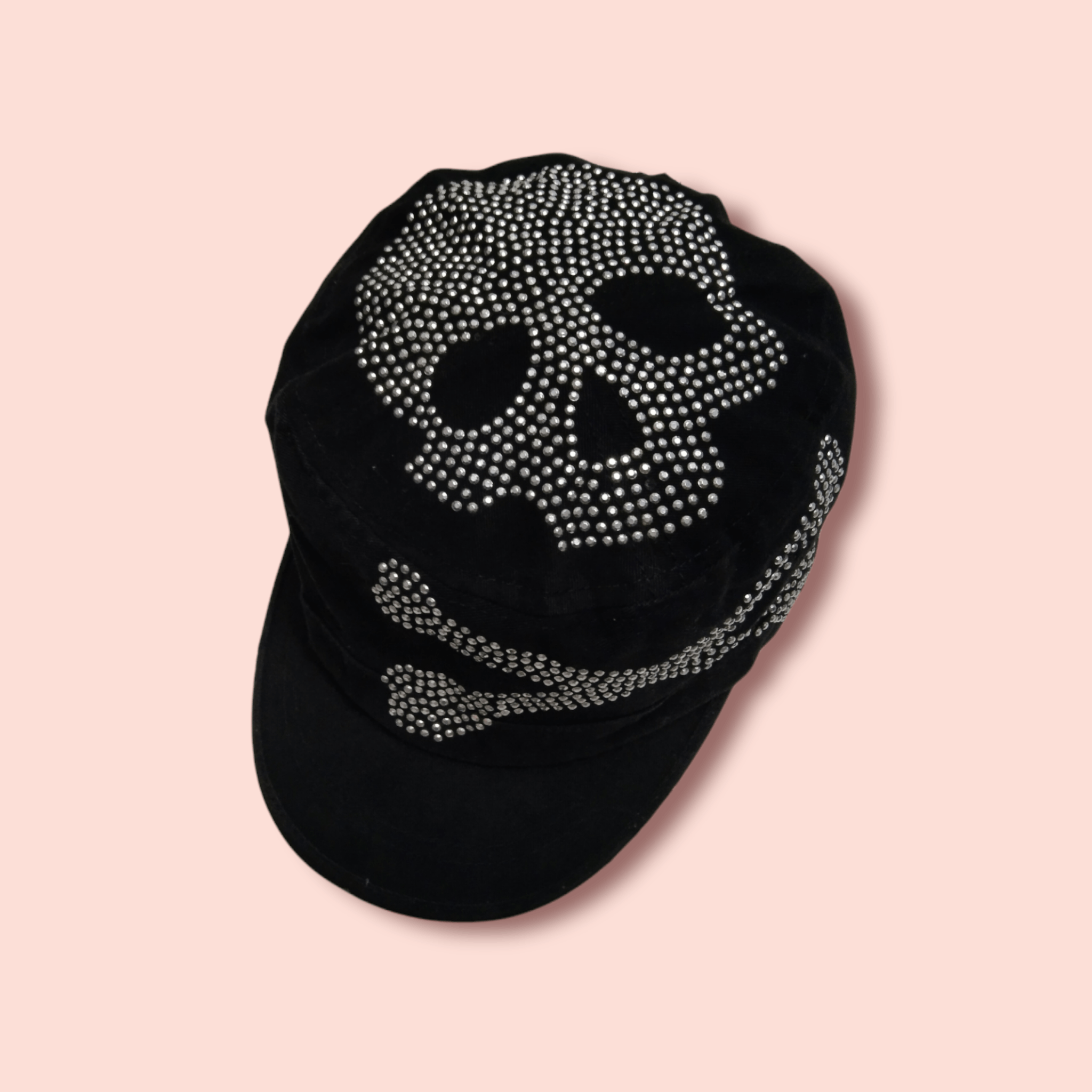 Seditionaries SKULL & BONES STUDDED BEADS ARMY HAT Size ONE SIZE - 3 Thumbnail