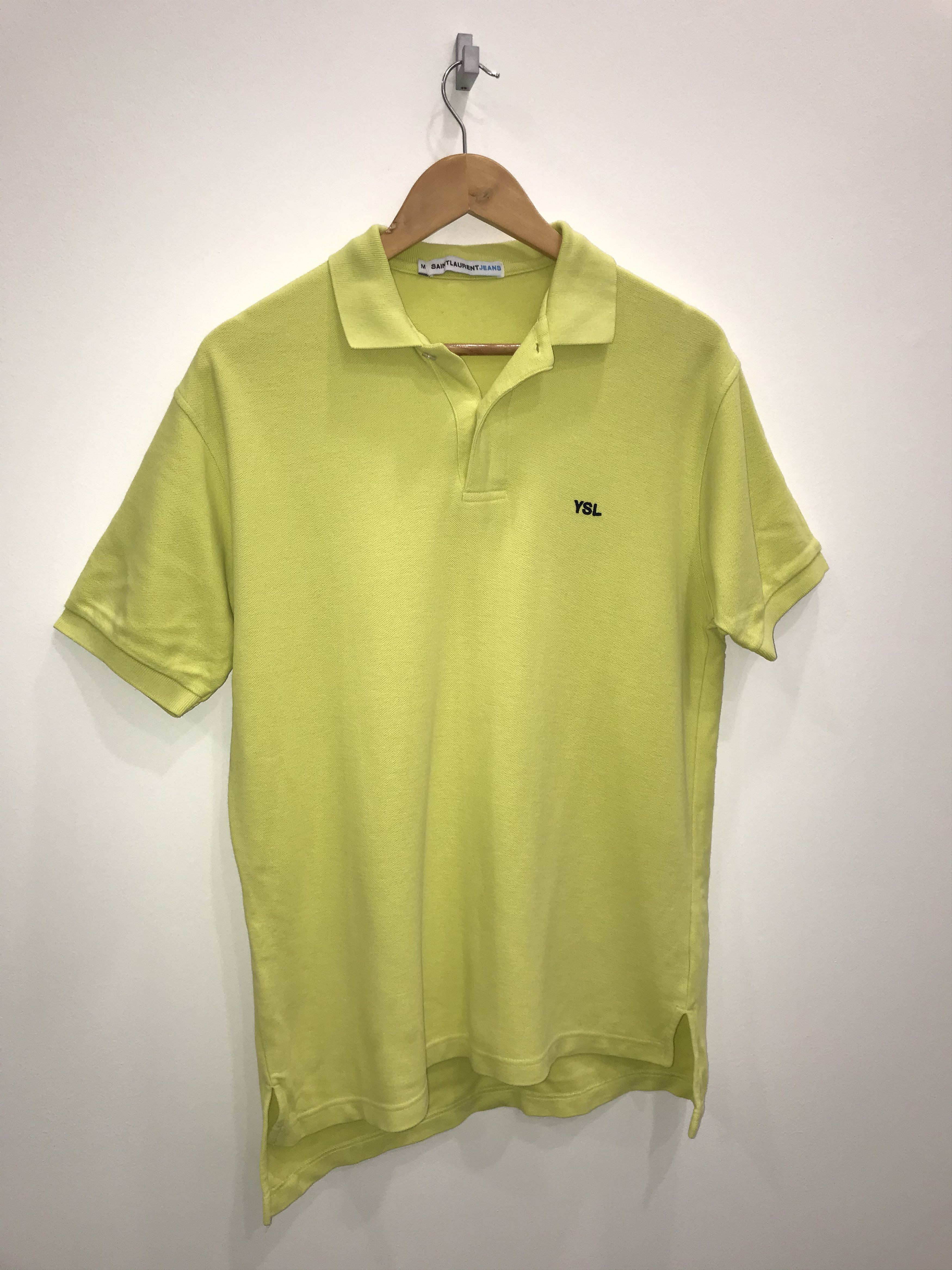 Yves Saint Laurent Saint Laurent Jeans Yellow Polo Tee Logo Size US M / EU 48-50 / 2 - 3 Thumbnail