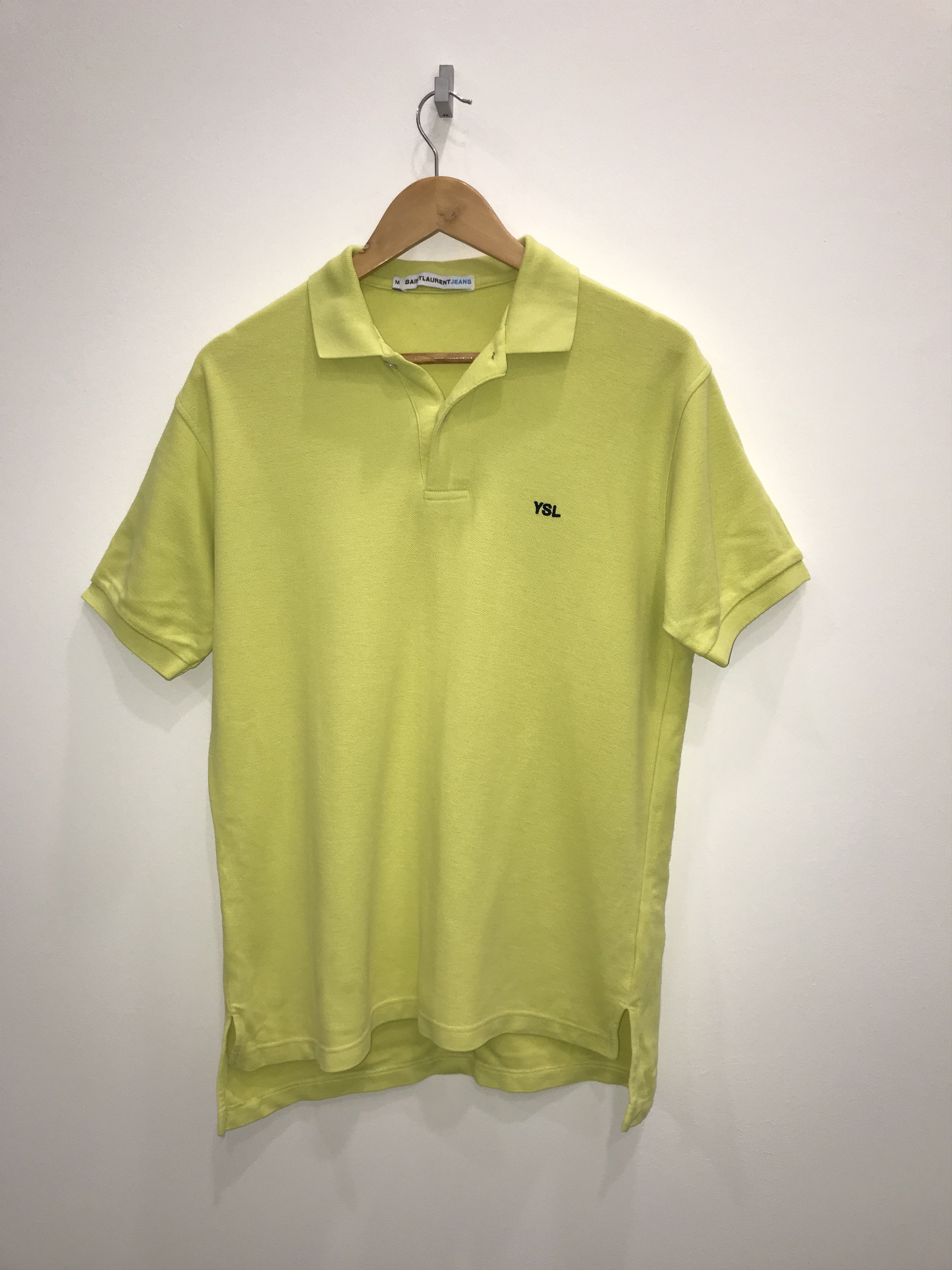 Yves Saint Laurent Saint Laurent Jeans Yellow Polo Tee Logo Size US M / EU 48-50 / 2 - 1 Thumbnail