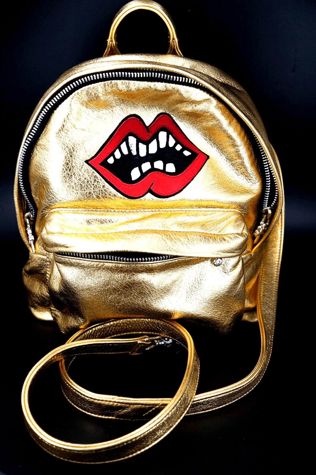 Chrome Hearts Chrome Hearts 1/1 Gold Metallic Leather Backpack | Grailed