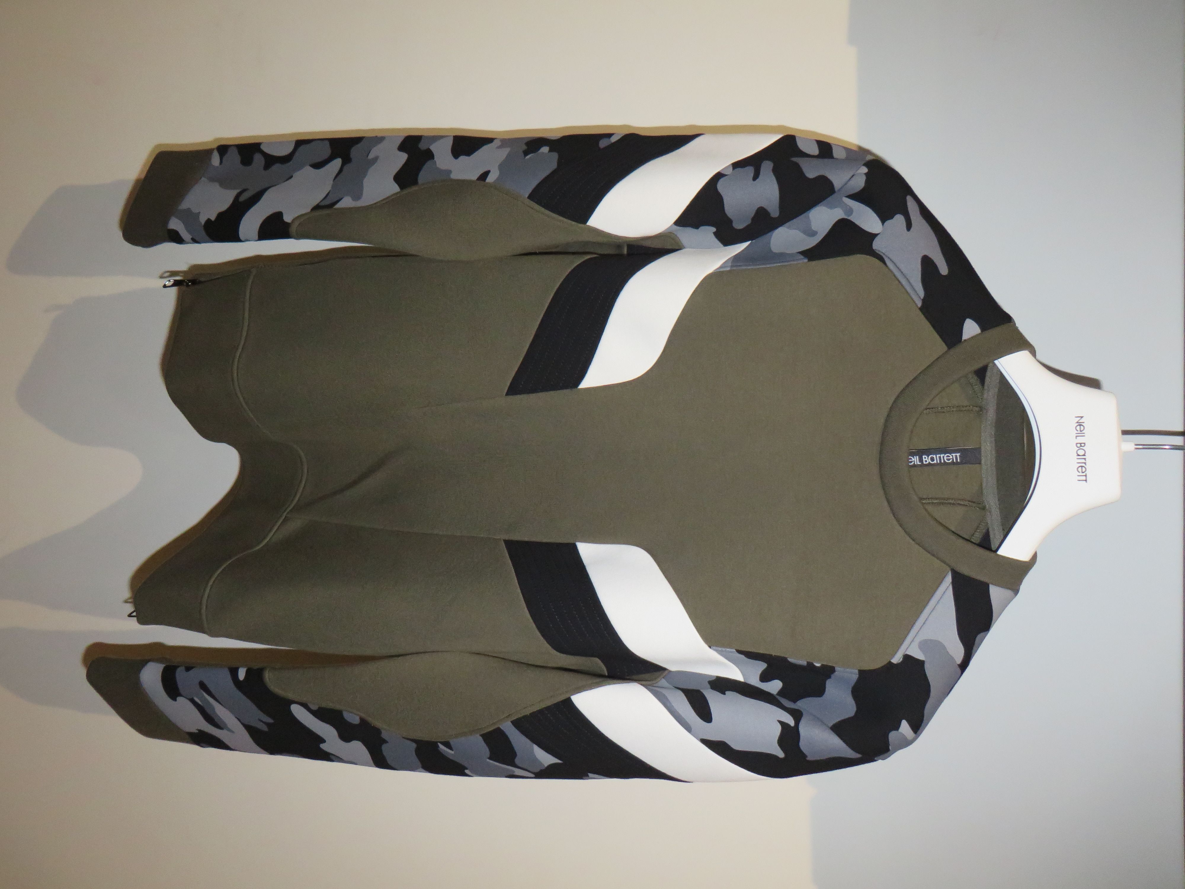 image of Neil Barrett Camo Print Inserts Sweatshirt in Khaki, Men's (Size Small)