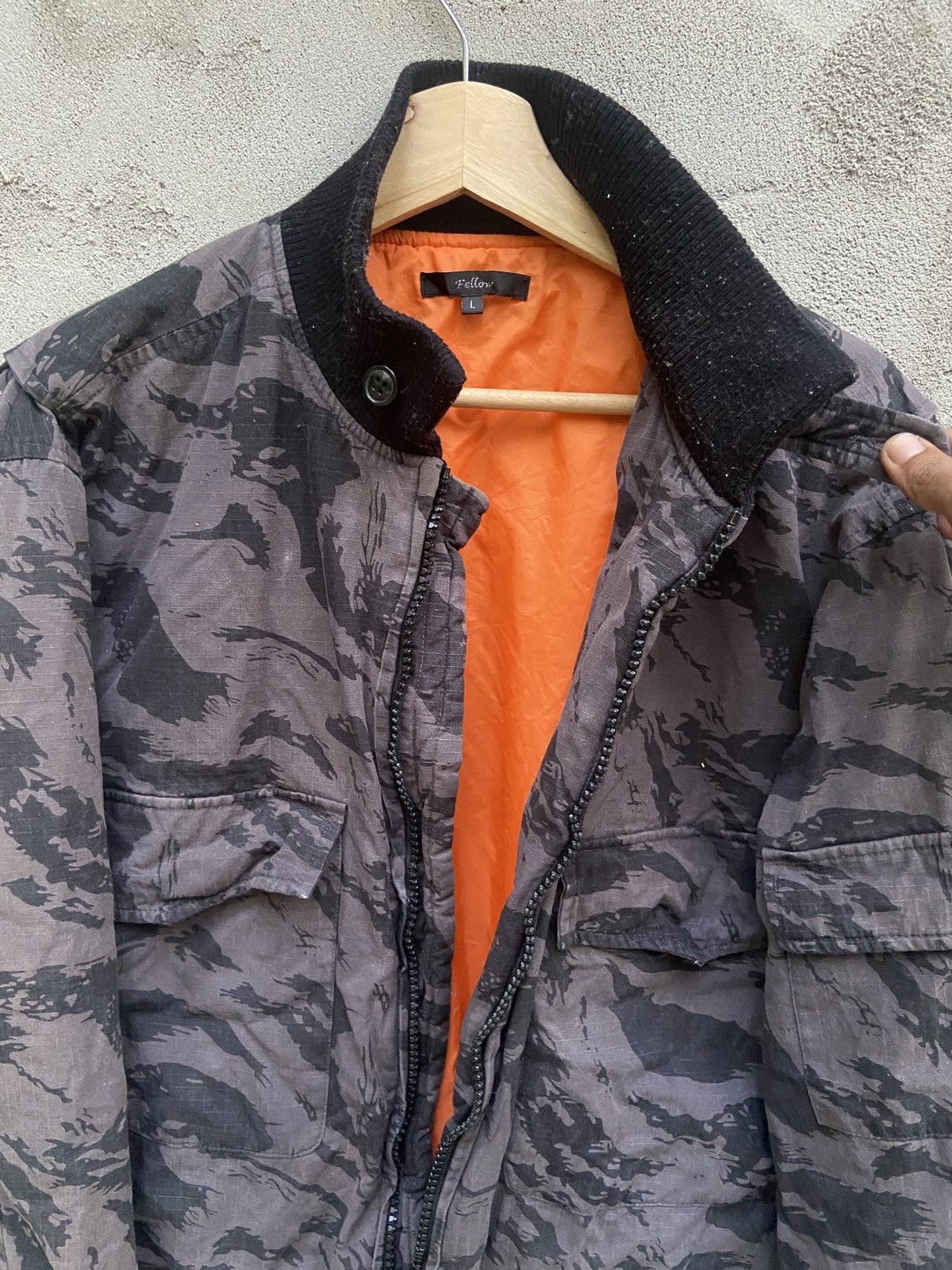 Japanese Brand Fellow Camo Bomber Jacket Size US L / EU 52-54 / 3 - 3 Thumbnail