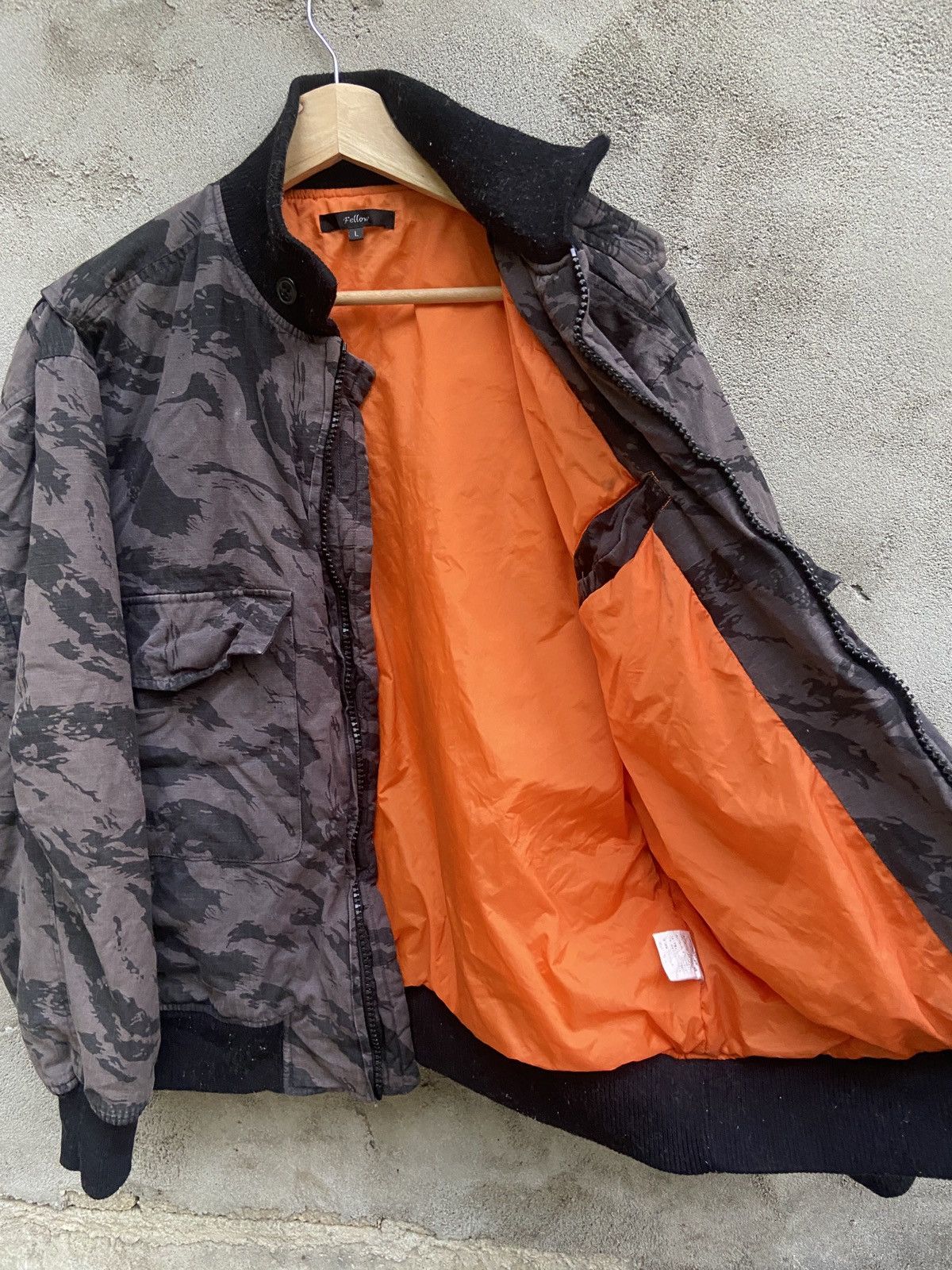 Japanese Brand Fellow Camo Bomber Jacket Size US L / EU 52-54 / 3 - 6 Thumbnail