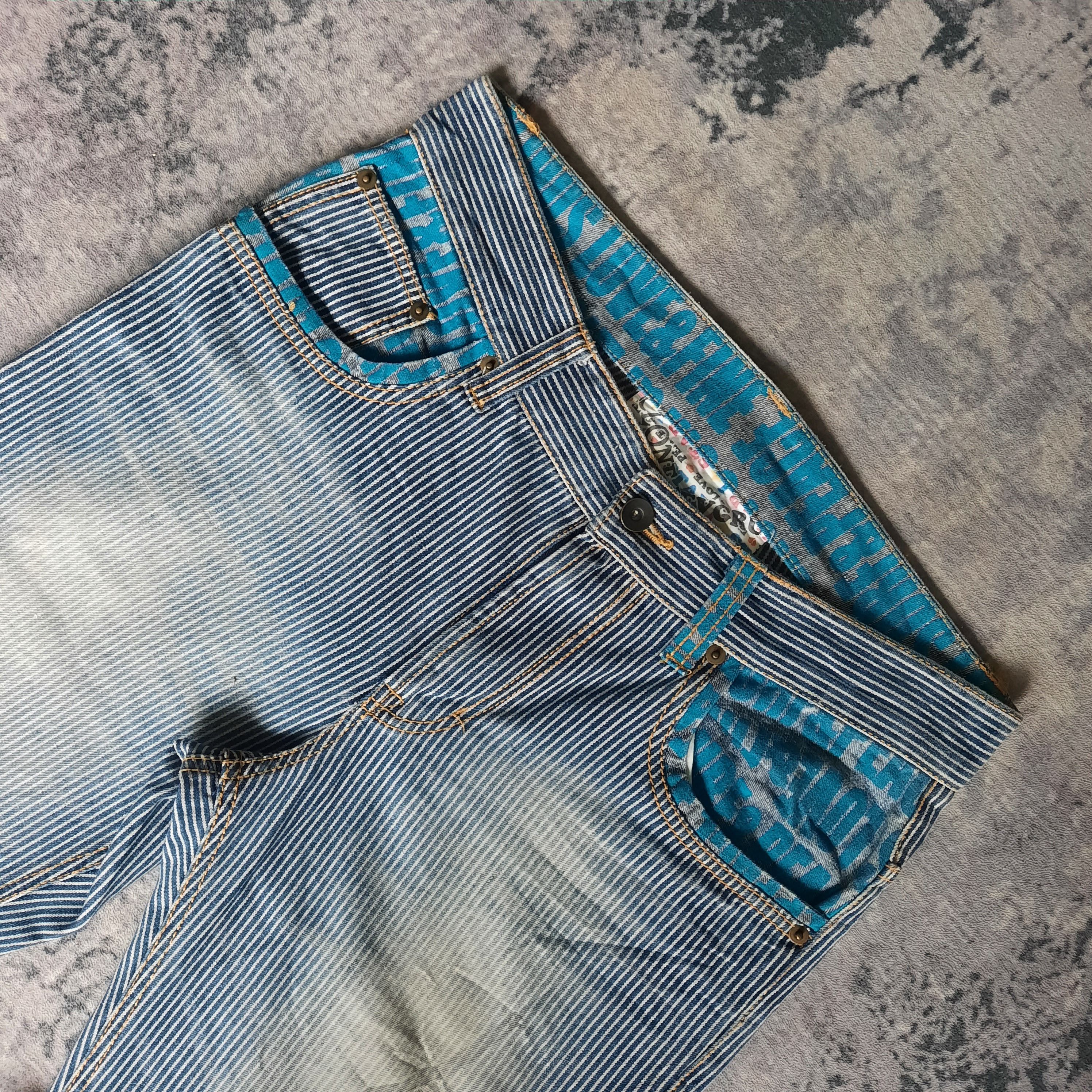 Japanese Brand 🔥clone devgru funky design hickory stripes short pants Size US 32 / EU 48 - 3 Thumbnail