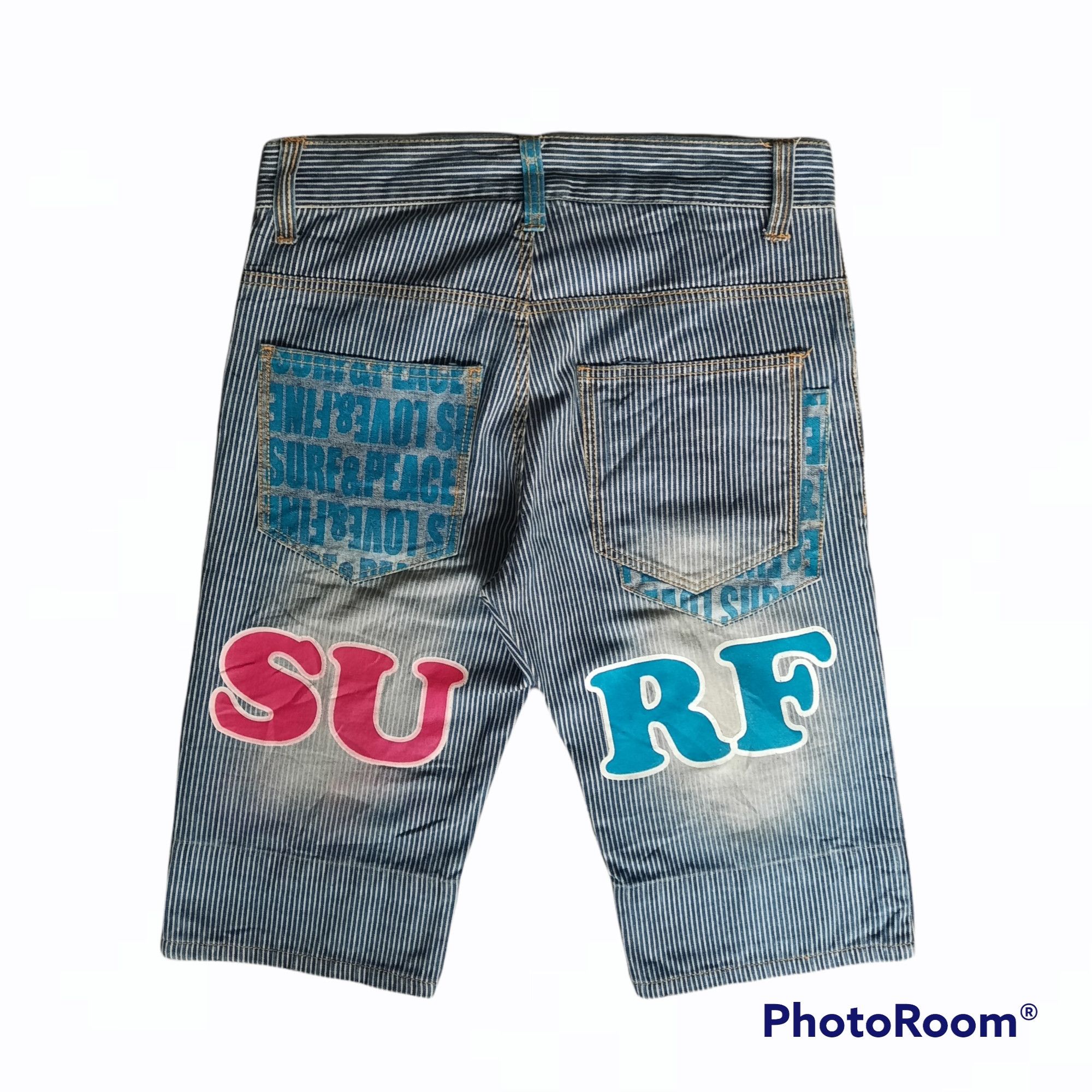 Japanese Brand 🔥clone devgru funky design hickory stripes short pants Size US 32 / EU 48 - 1 Thumbnail