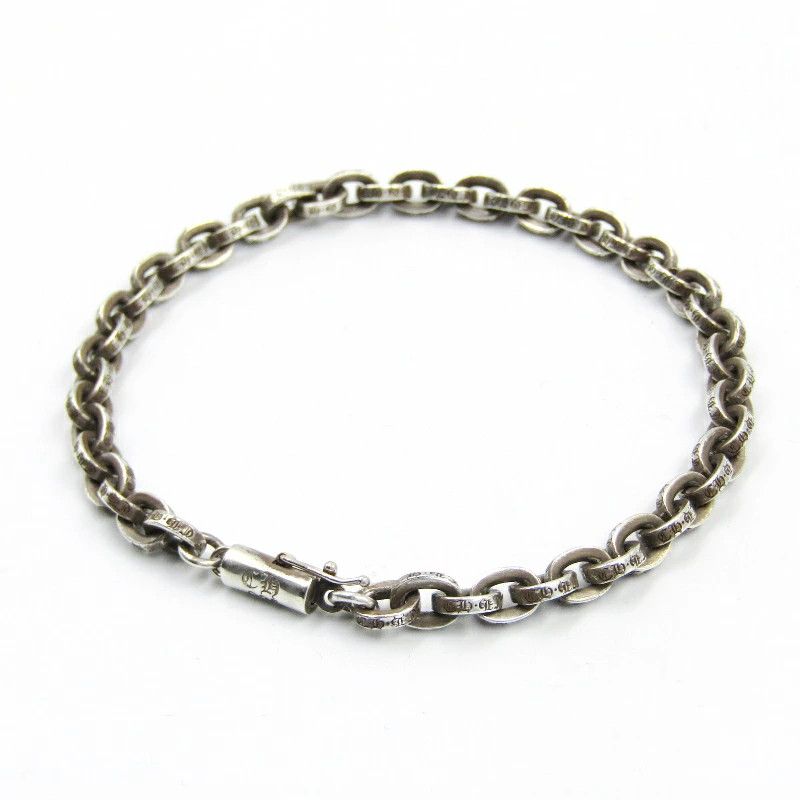 image of Chrome Hearts Paper Chain Silver Bracelet, Women's