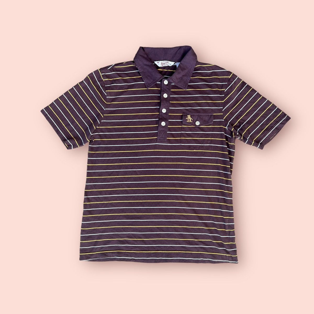 Grand Slam VINTAGE ORIGINAL PENGUIN MUNSING WEAR STRIPES POCKET POLO T Size US M / EU 48-50 / 2 - 3 Thumbnail