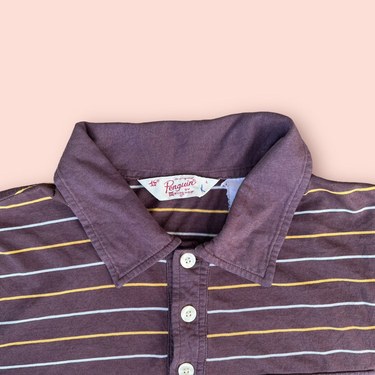 Grand Slam VINTAGE ORIGINAL PENGUIN MUNSING WEAR STRIPES POCKET POLO T Size US M / EU 48-50 / 2 - 2 Thumbnail