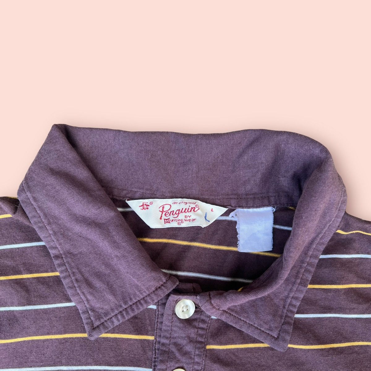 Grand Slam VINTAGE ORIGINAL PENGUIN MUNSING WEAR STRIPES POCKET POLO T Size US M / EU 48-50 / 2 - 4 Thumbnail