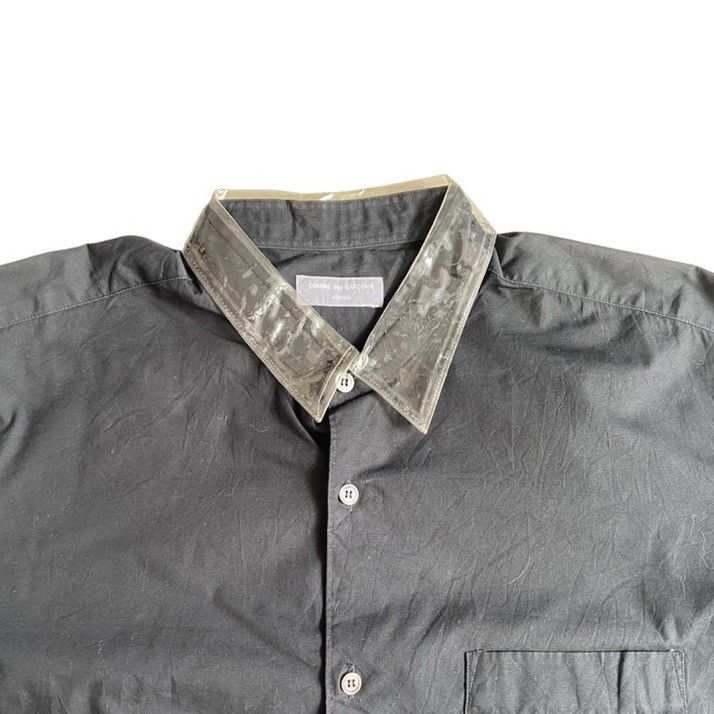 Comme des Garcons Vintage 1996 Clear Vinyl Collar Oversize Shirt Size US M / EU 48-50 / 2 - 1 Thumbnail