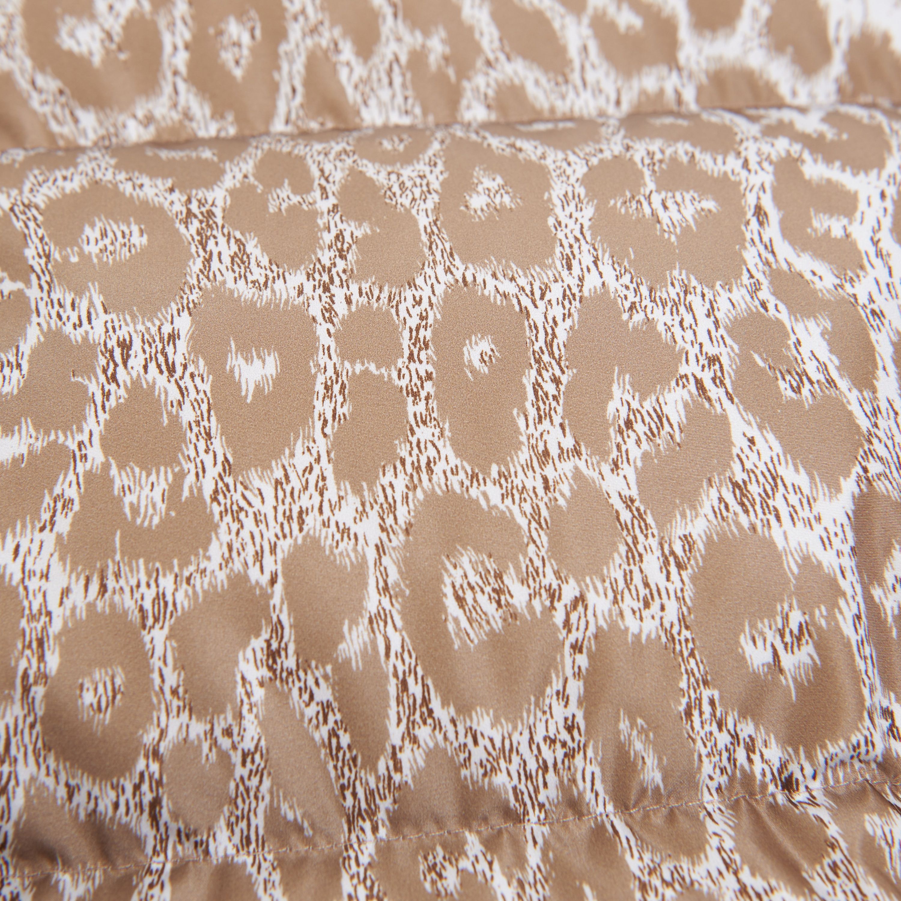Goose Down Jacket In Leopard Print Technical Polyamide