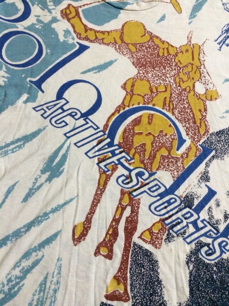 Vintage Vintage 90’s All Over Print Polo Club Single Stitch Tshirt Size US L / EU 52-54 / 3 - 2 Thumbnail